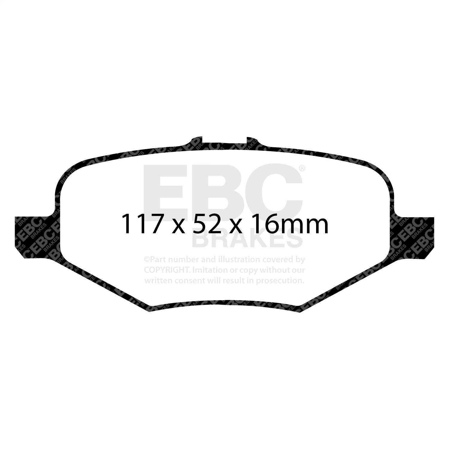 EBC DP61887 - Greenstuff 6000 Series Truck and SUV Rear Brake Pads