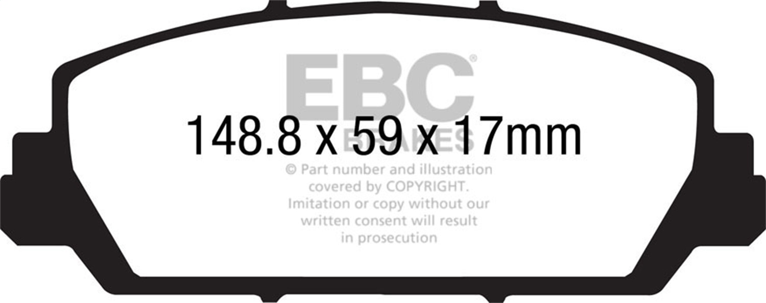 EBC Brakes DP21896 Greenstuff 2000 Series Sport Brake Pads Fits Civic RDX RLX