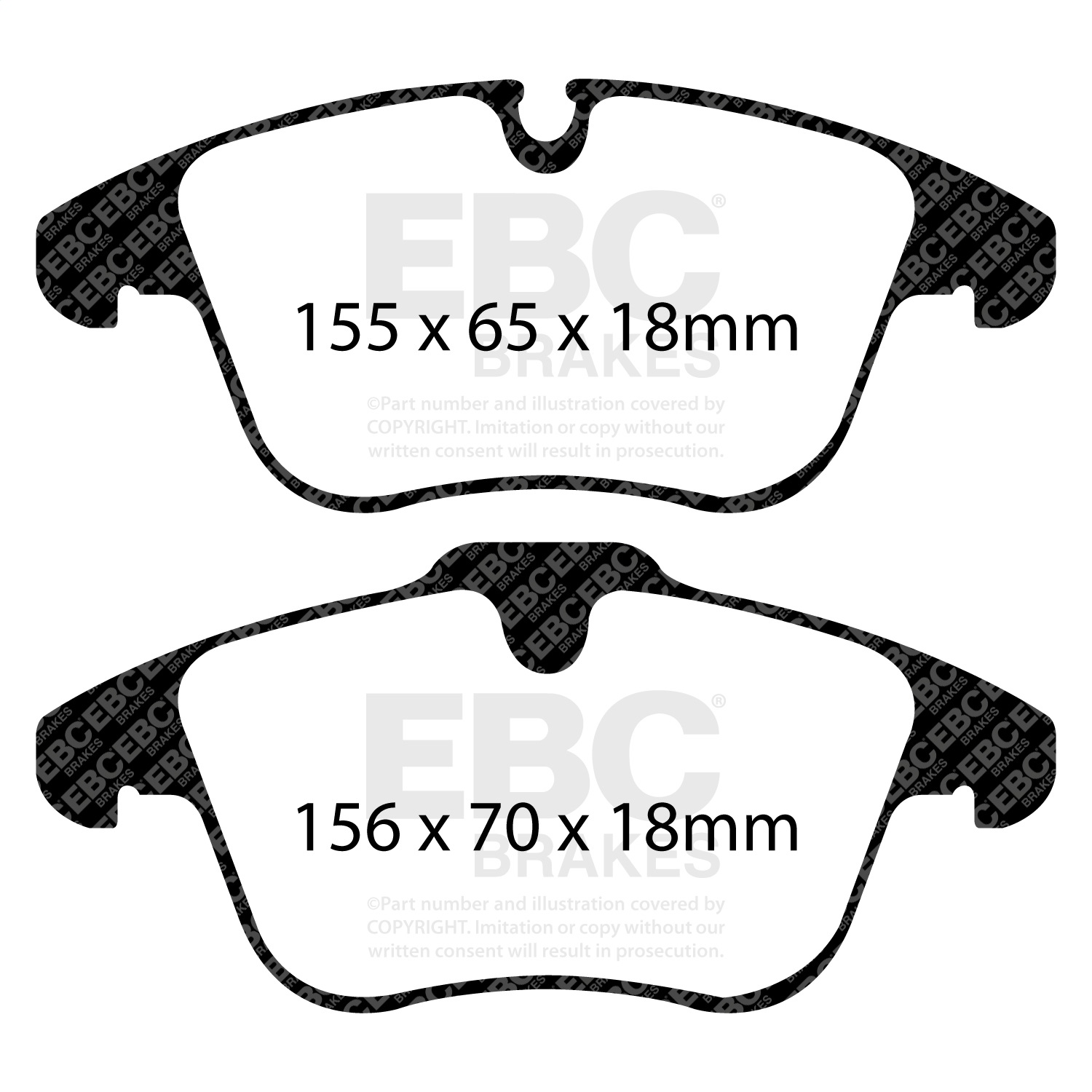 EBC Brakes DP31911C Redstuff Ceramic Low Dust Brake Pads Fits S-Type S60 V60 XF