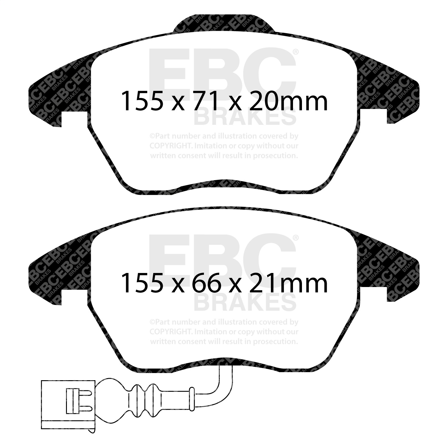 EBC Brakes DP31945C Redstuff Ceramic Low Dust Brake Pads Fits TT TT Quattro