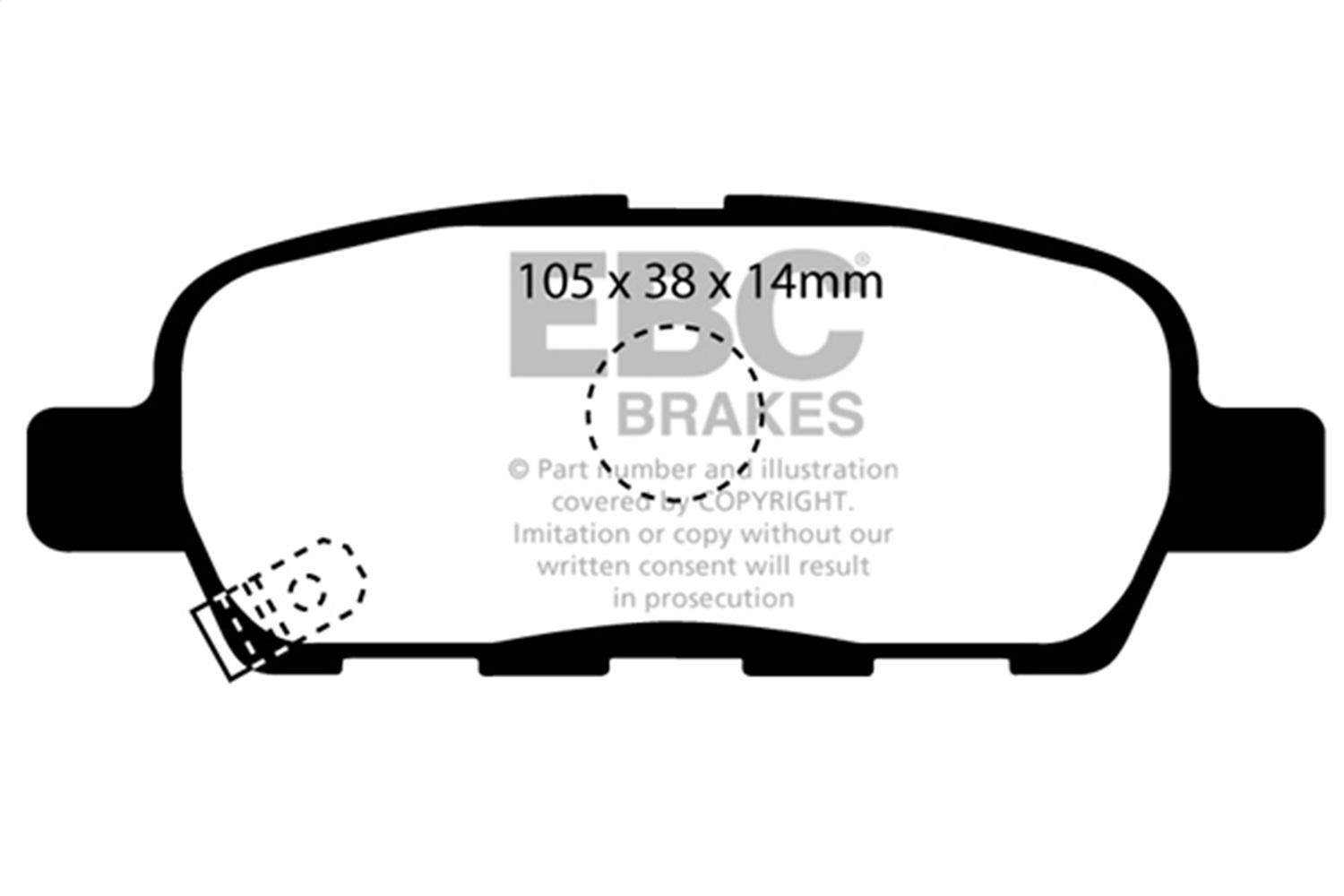 EBC Brakes DP31955C Redstuff Ceramic Low Dust Brake Pads Fits Maxima Murano Q50