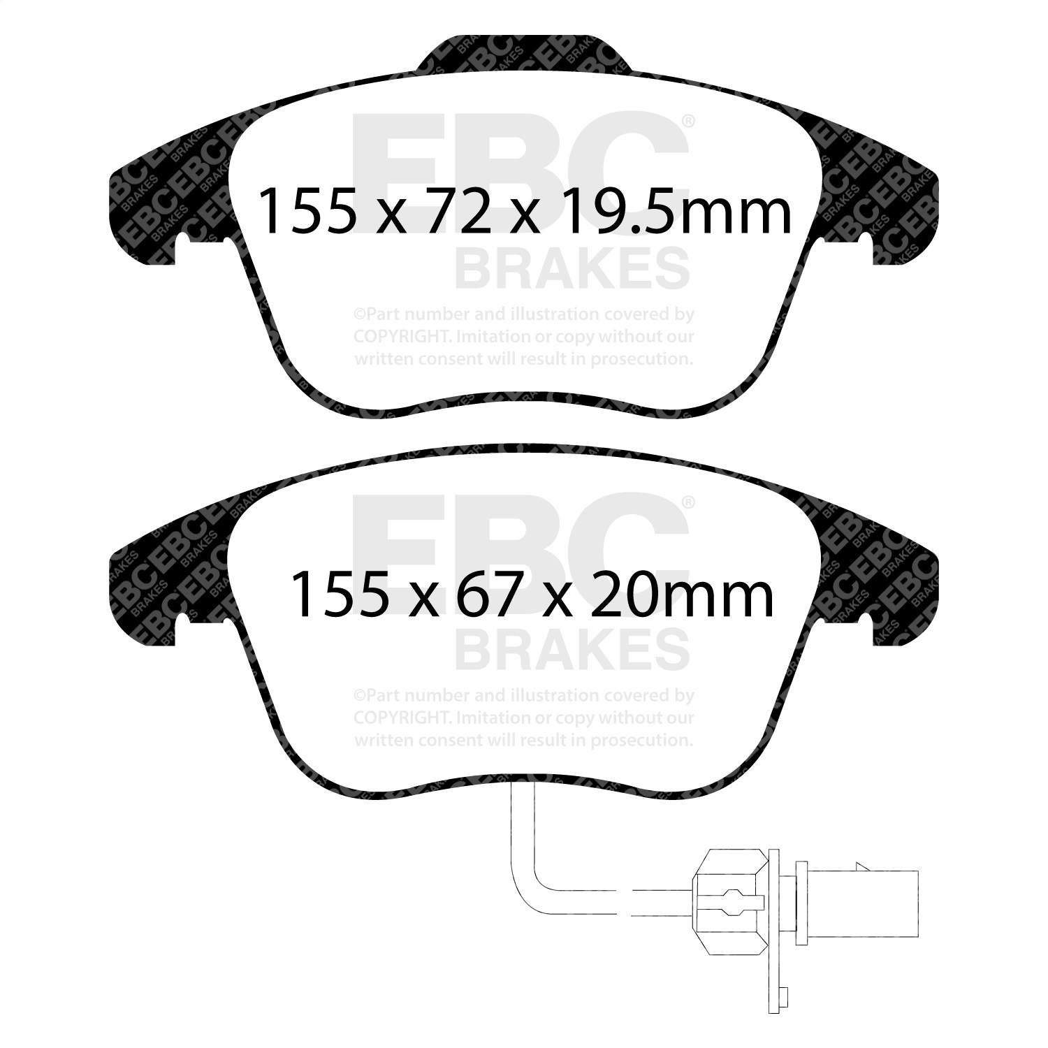 EBC Brakes DP31998C Redstuff Ceramic Low Dust Brake Pads Fits A5 A5 Quattro