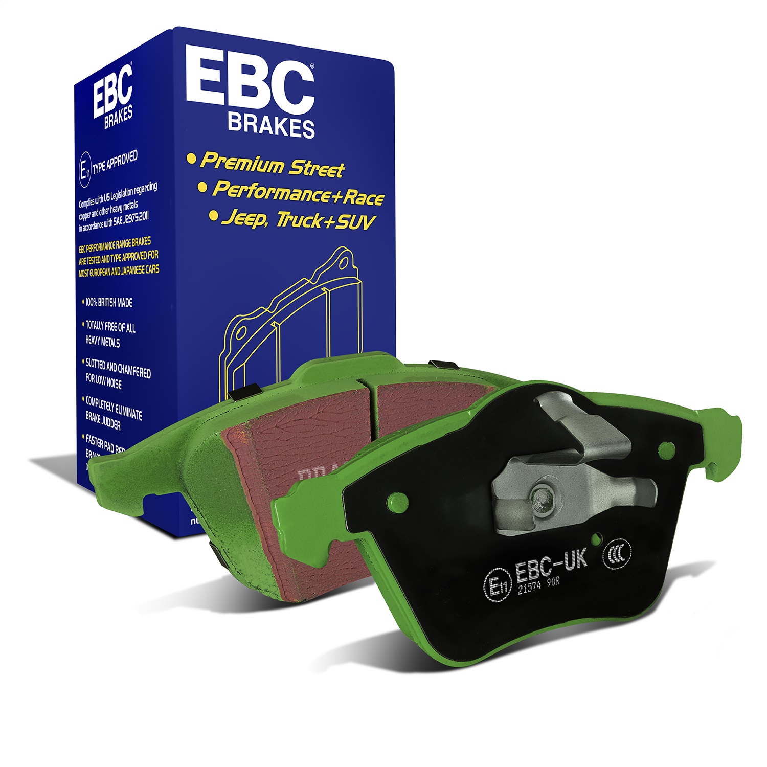 EBC Brakes DP21574 Greenstuff 2000 Series Sport Brake Pads Fits 3 C70 S40 V50