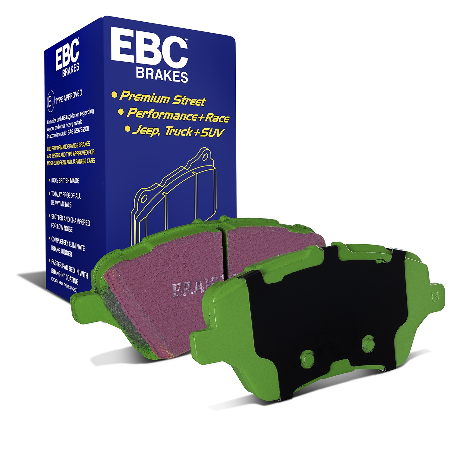 EBC Brakes DP22149 Greenstuff 2000 Series Sport Brake Pads Fits 14-19 Fiesta