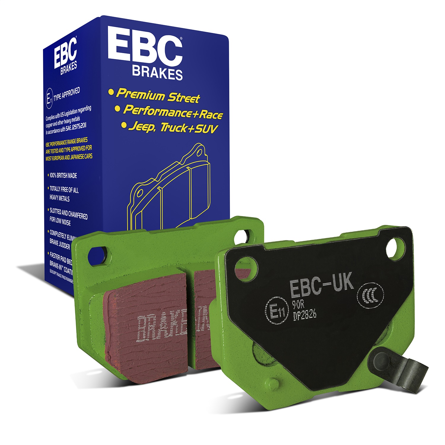 EBC Brakes DP2826 Greenstuff 2000 Series Sport Brake Pads Fits 300ZX Skyline