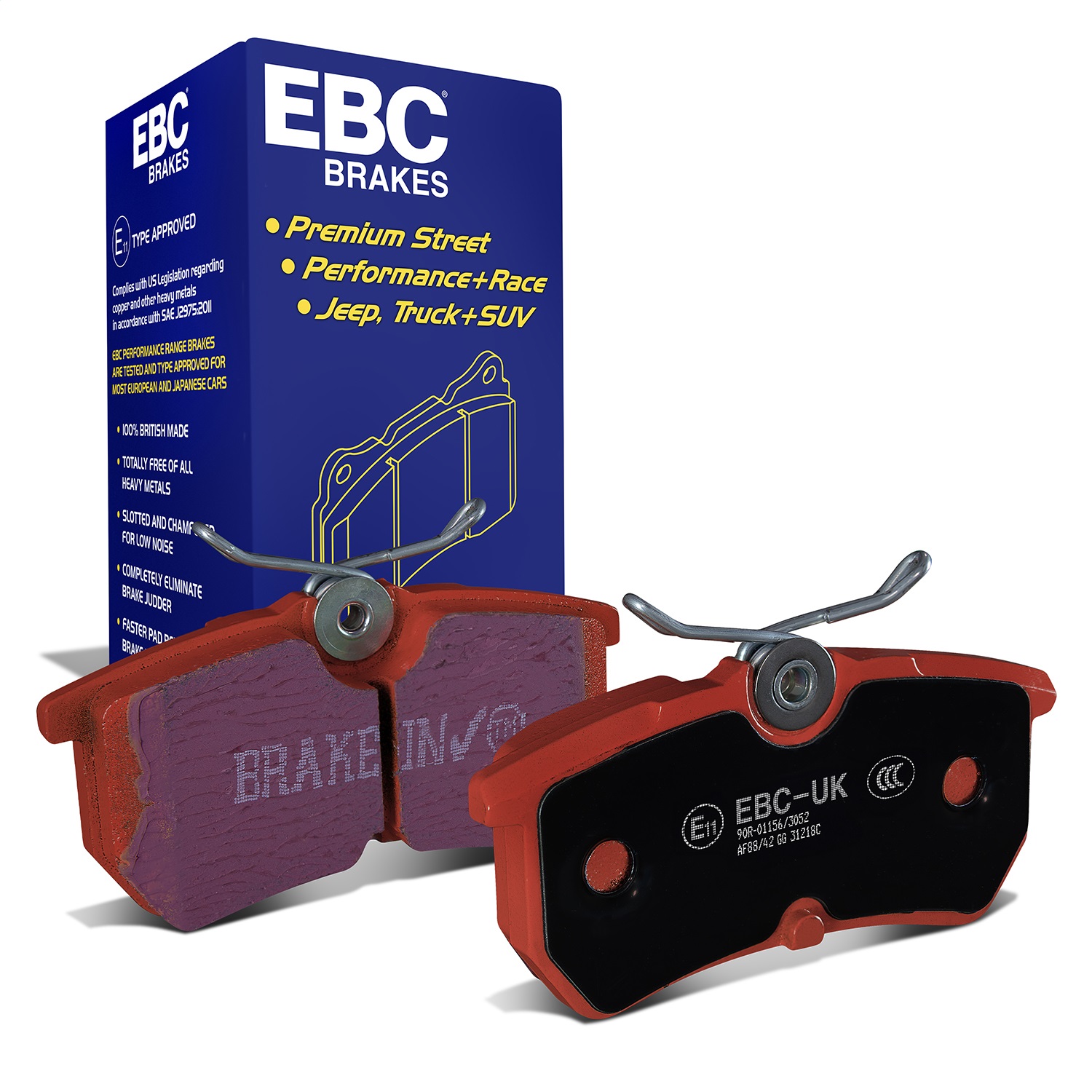 EBC Brakes DP31218C Redstuff Ceramic Low Dust Brake Pads Fits 01-18 Fiesta Focus