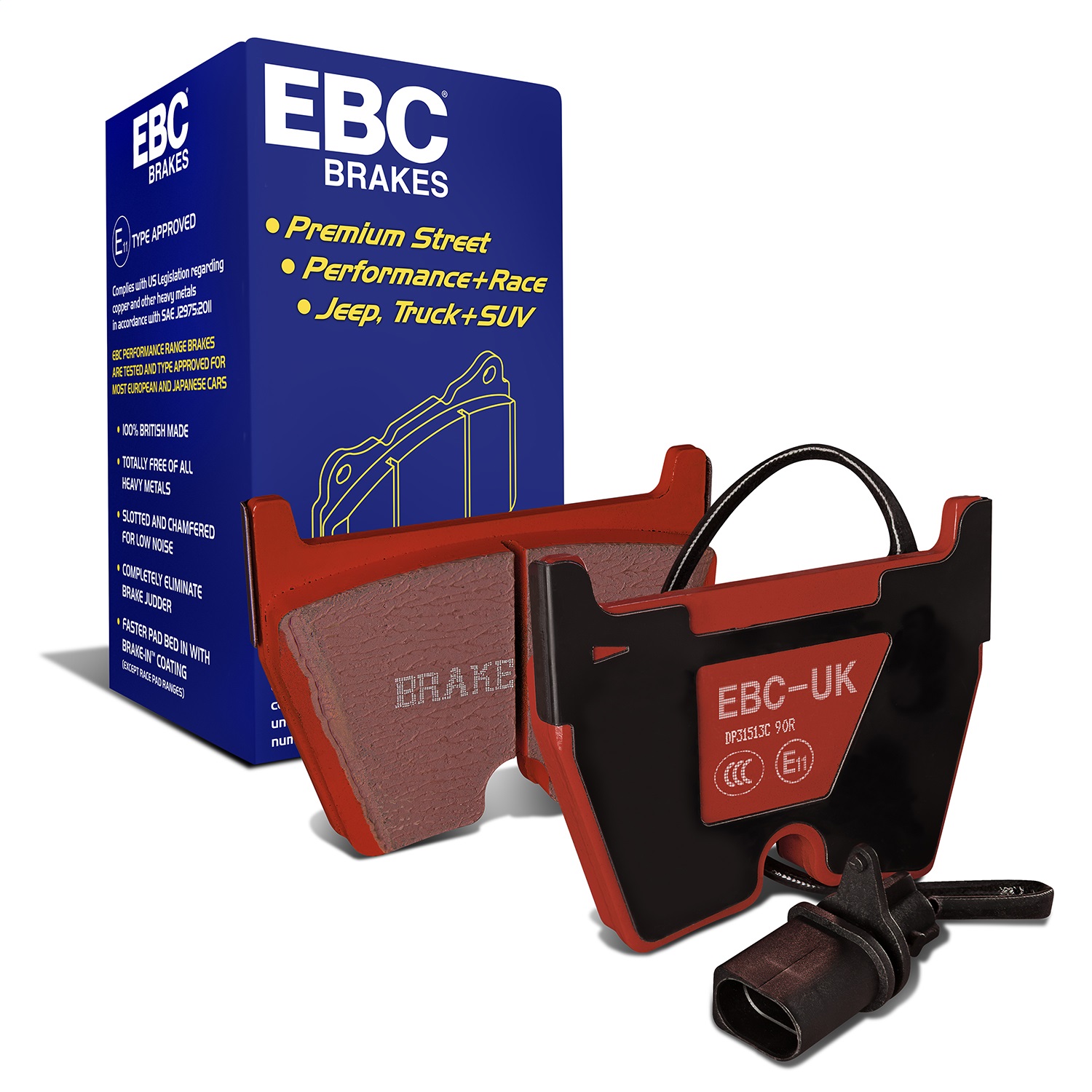EBC Brakes DP31513C Redstuff Ceramic Low Dust Brake Pads