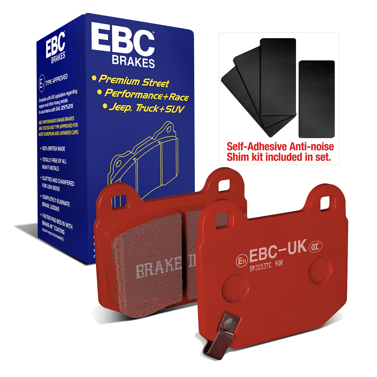 EBC Brakes DP31537C Redstuff Ceramic Low Dust Brake Pads