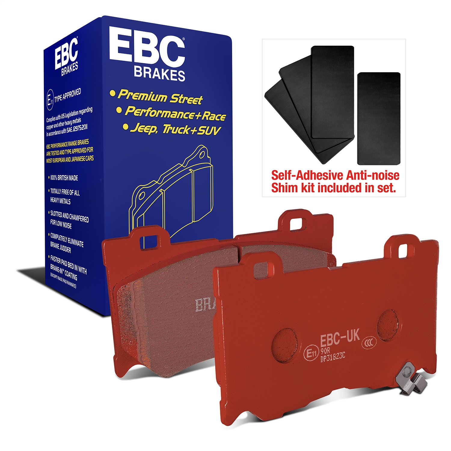 EBC Brakes DP31823C Redstuff Ceramic Low Dust Brake Pads