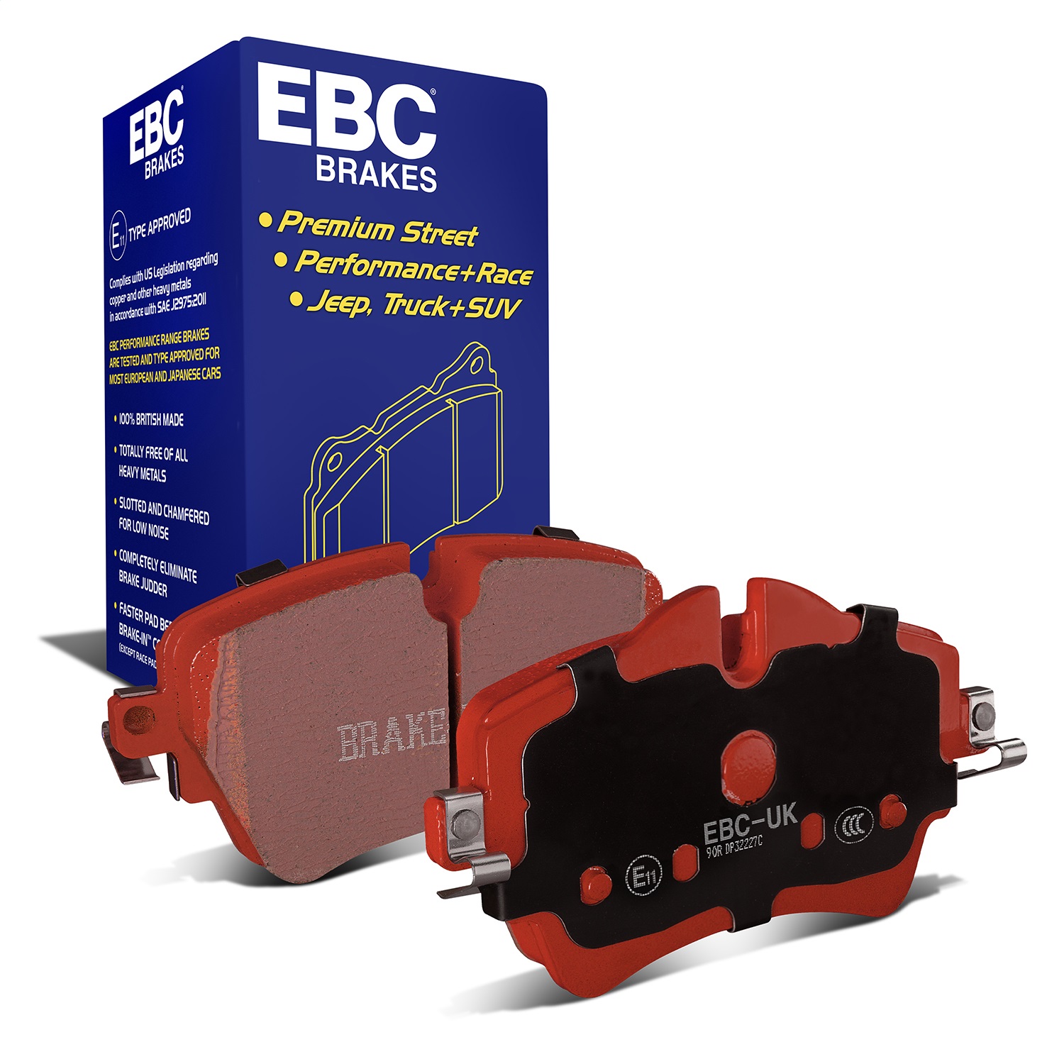 EBC Brakes DP32227C Redstuff Ceramic Low Dust Brake Pads