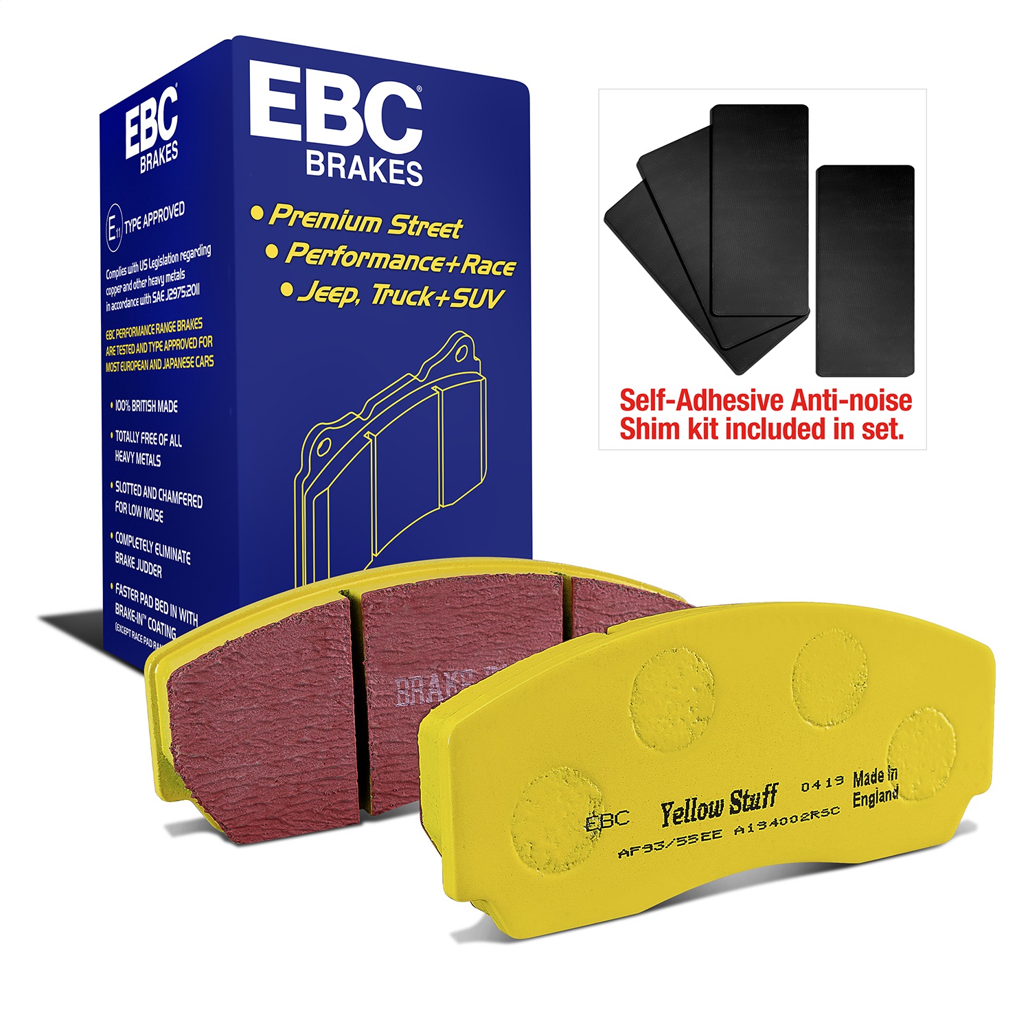 EBC Brakes DP4002R Yellowstuff Street And Track Brake Pads