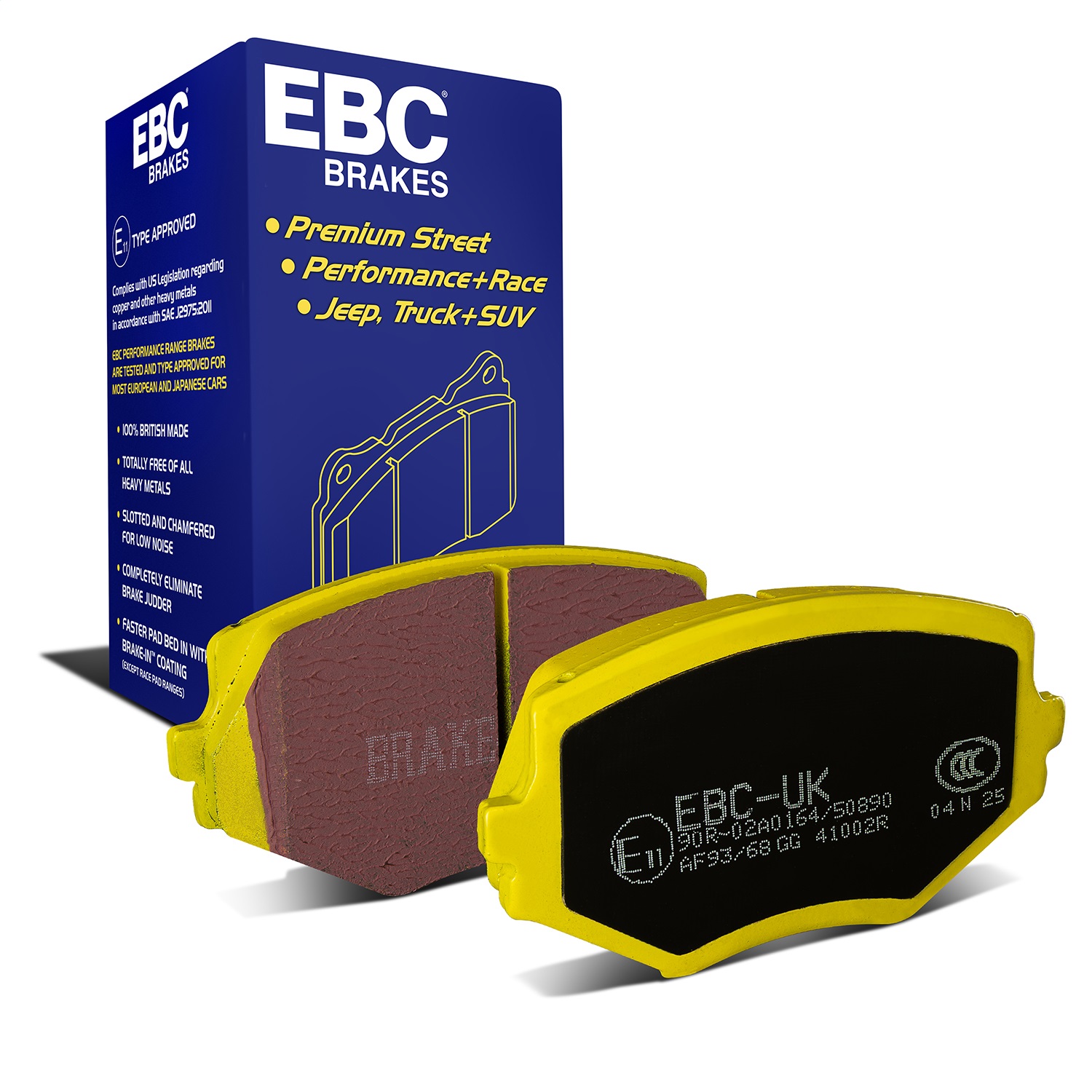 EBC Brakes DP41002R Yellowstuff Street And Track Brake Pads Fits 94-05 Miata