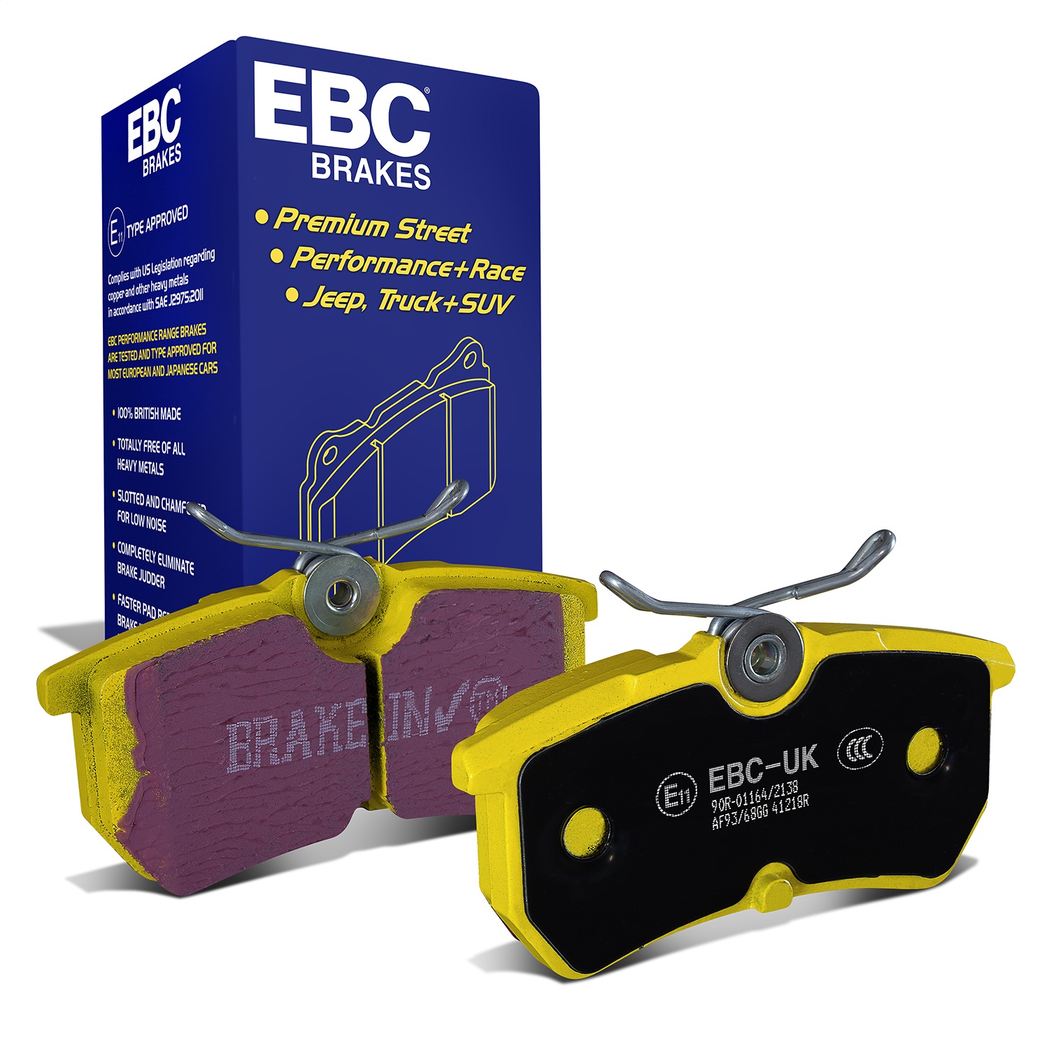 EBC Brakes DP41218R Yellowstuff Street And Track Brake Pads Fits Fiesta Focus