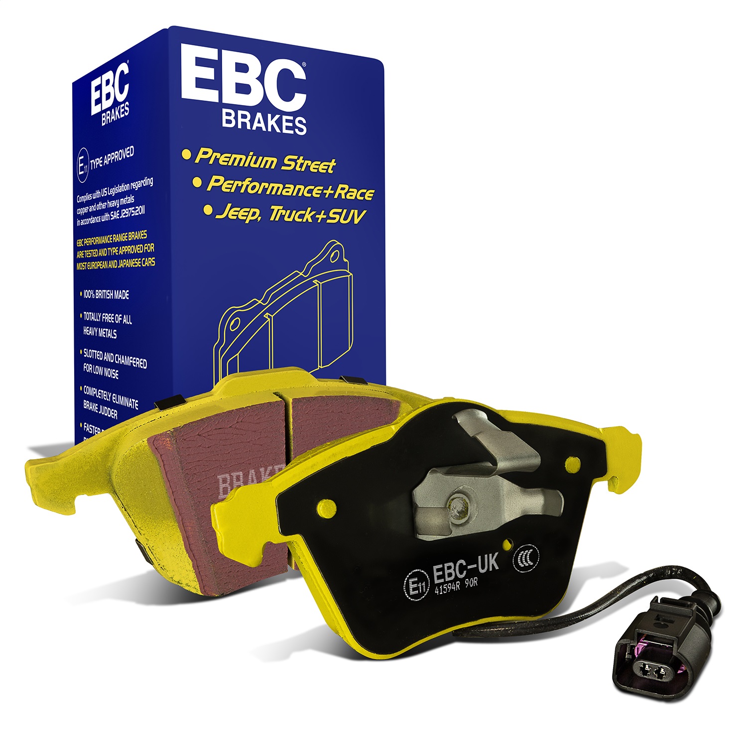 EBC Brakes DP41594R Yellowstuff Street And Track Brake Pads Fits 08-11 CC R32
