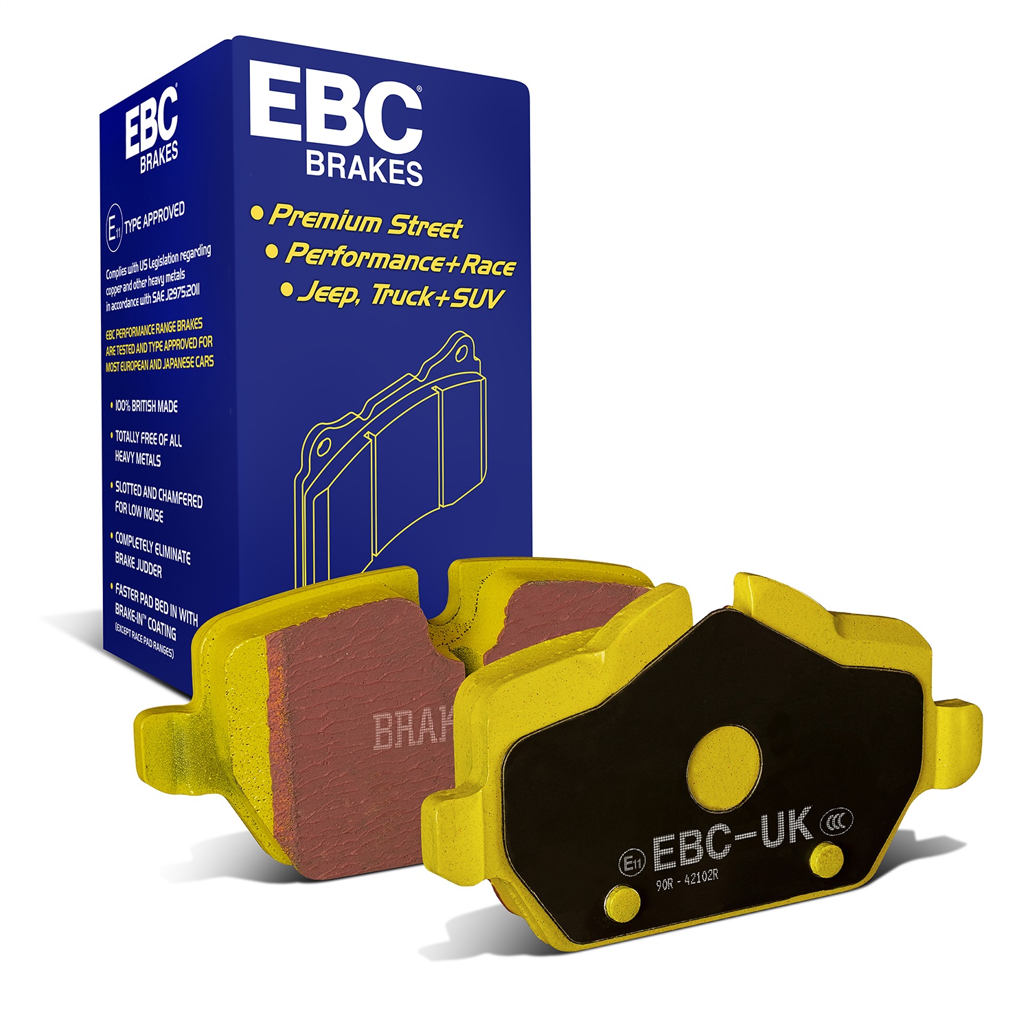 EBC Brakes DP42102R Yellowstuff Street And Track Brake Pads
