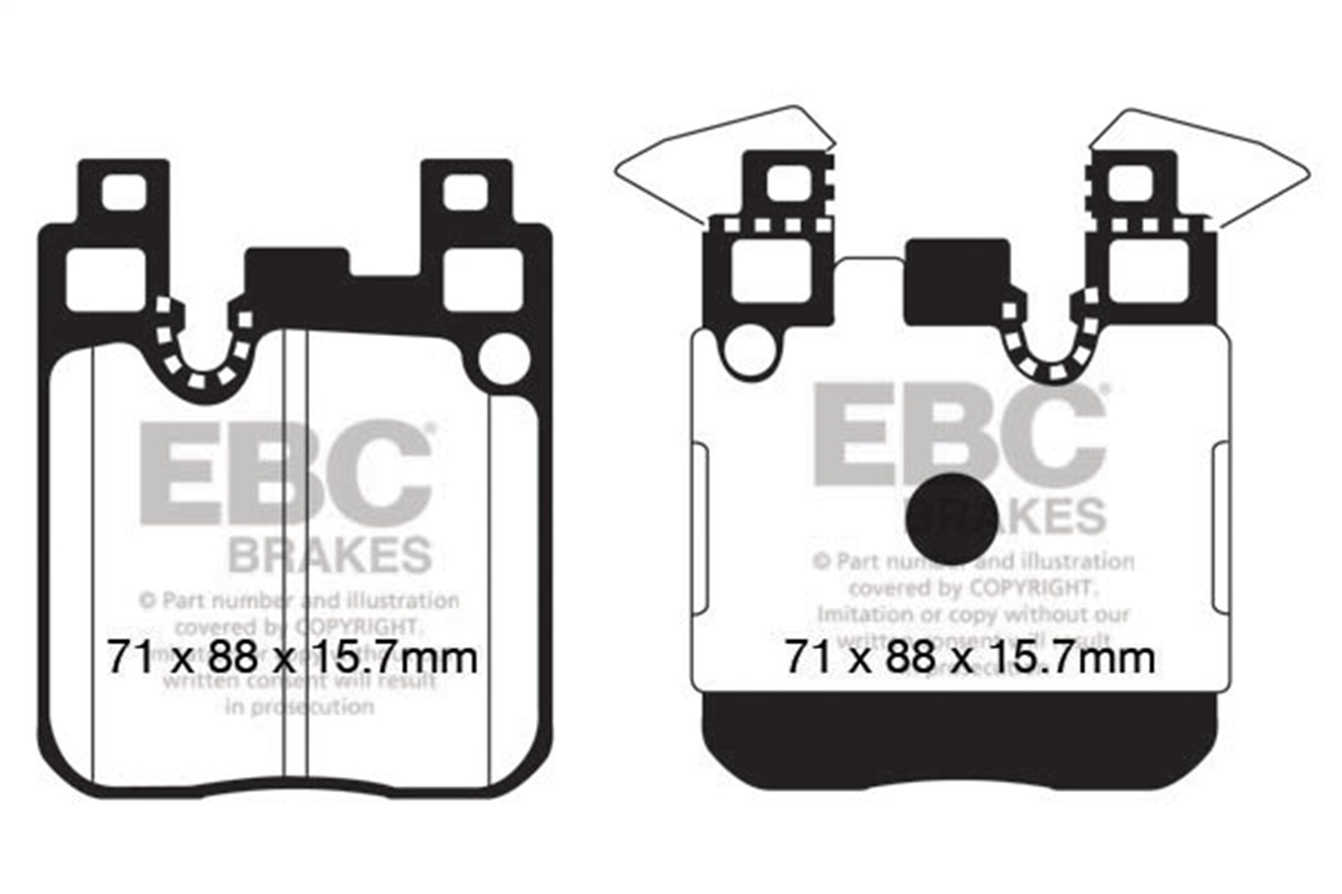 EBC Brakes DP43014R Yellowstuff Street And Track Brake Pads Fits Accord HR-V