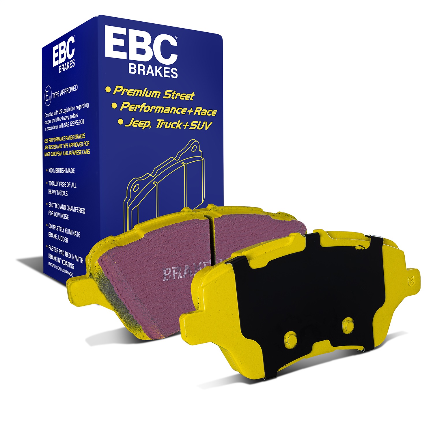 EBC Brakes DP42149R Yellowstuff Street And Track Brake Pads Fits 14-19 Fiesta