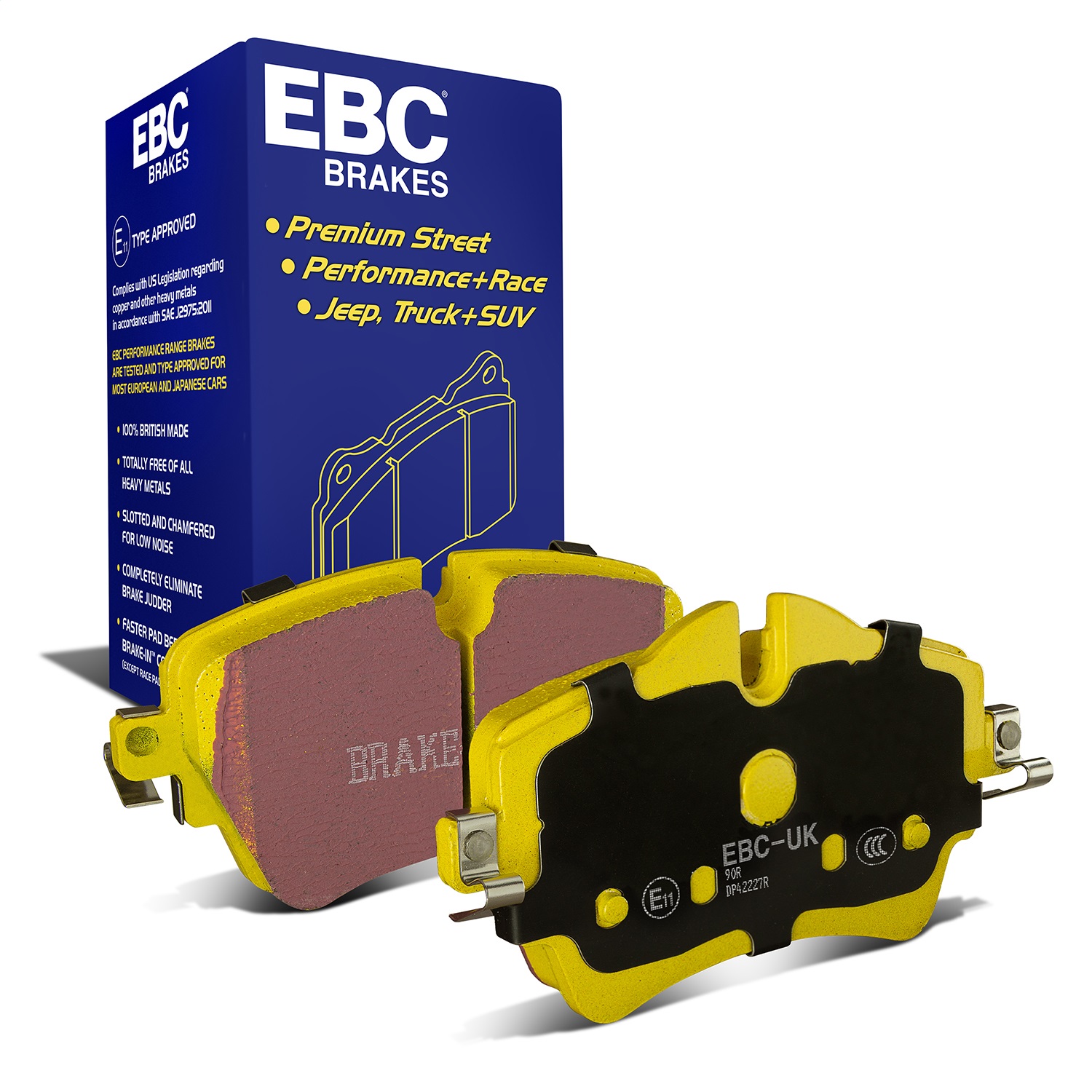 EBC Brakes DP42227R Yellowstuff Street And Track Brake Pads
