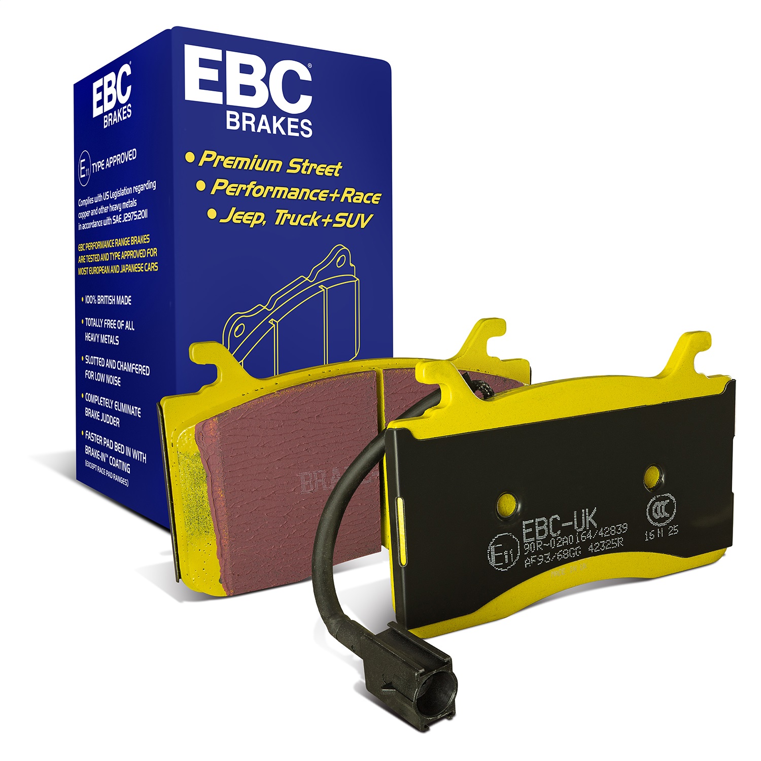 EBC Brakes DP42325R Yellowstuff Street And Track Brake Pads Fits Giulia Stelvio