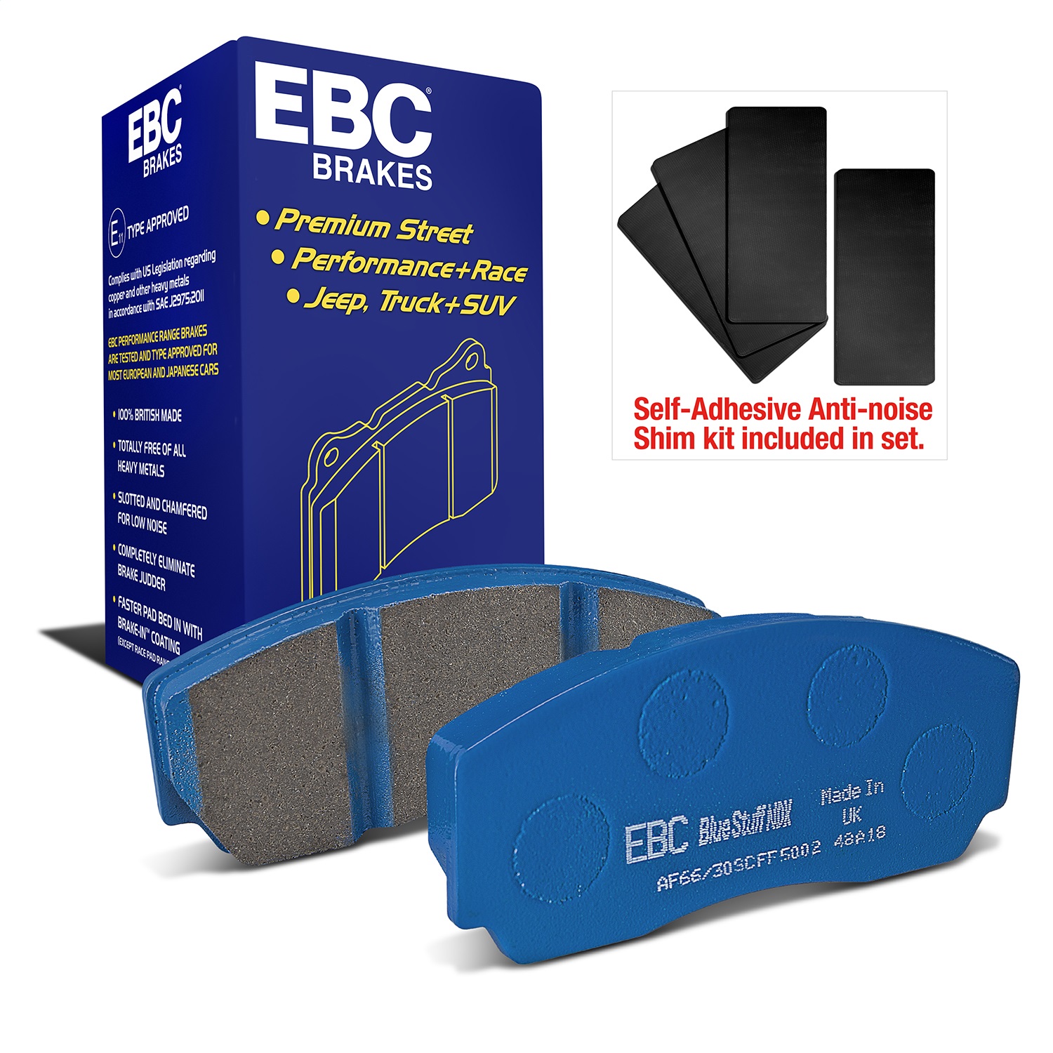 EBC Brakes DP5002NDX Bluestuff NDX Full Race Brake Pads Fits 99-04 Esprit
