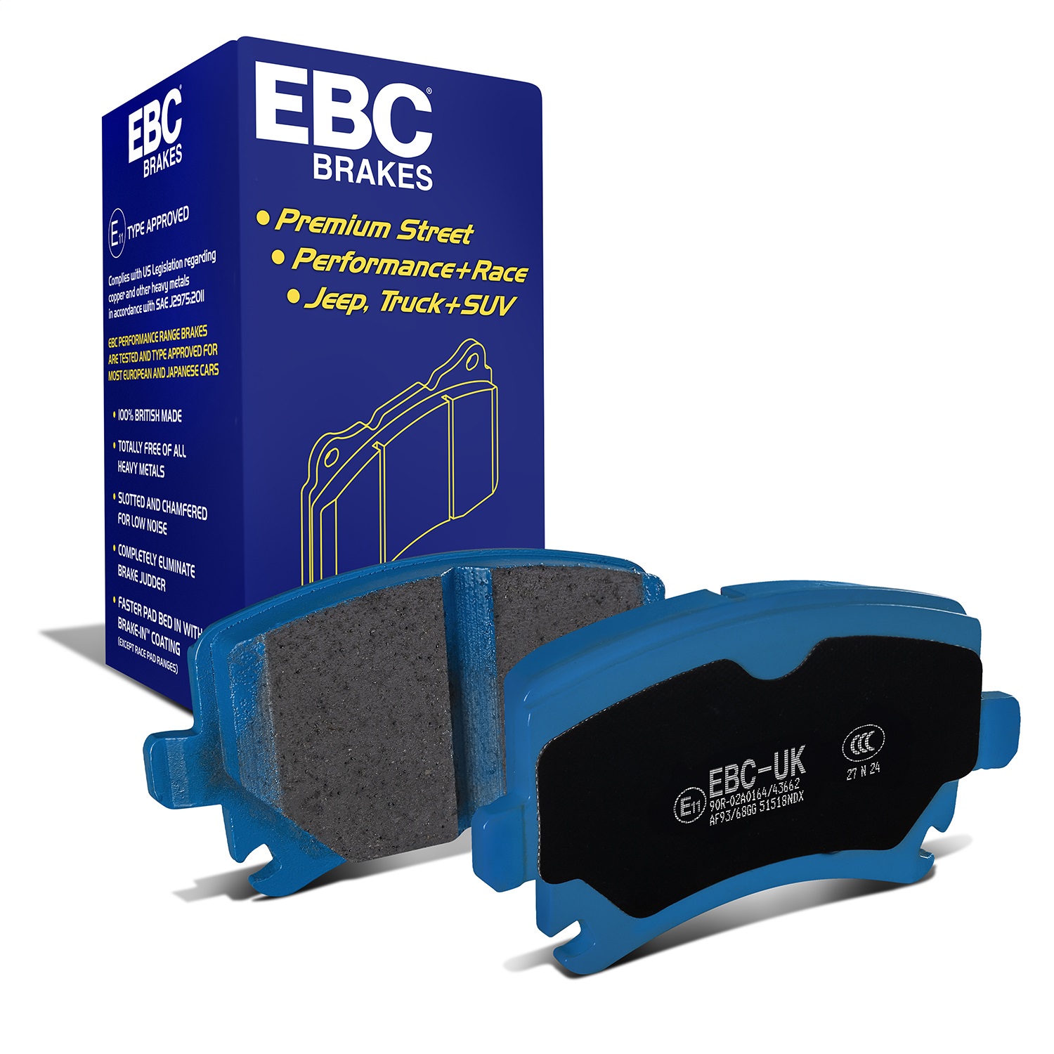 EBC Brakes DP51518NDX Bluestuff NDX Full Race Brake Pads
