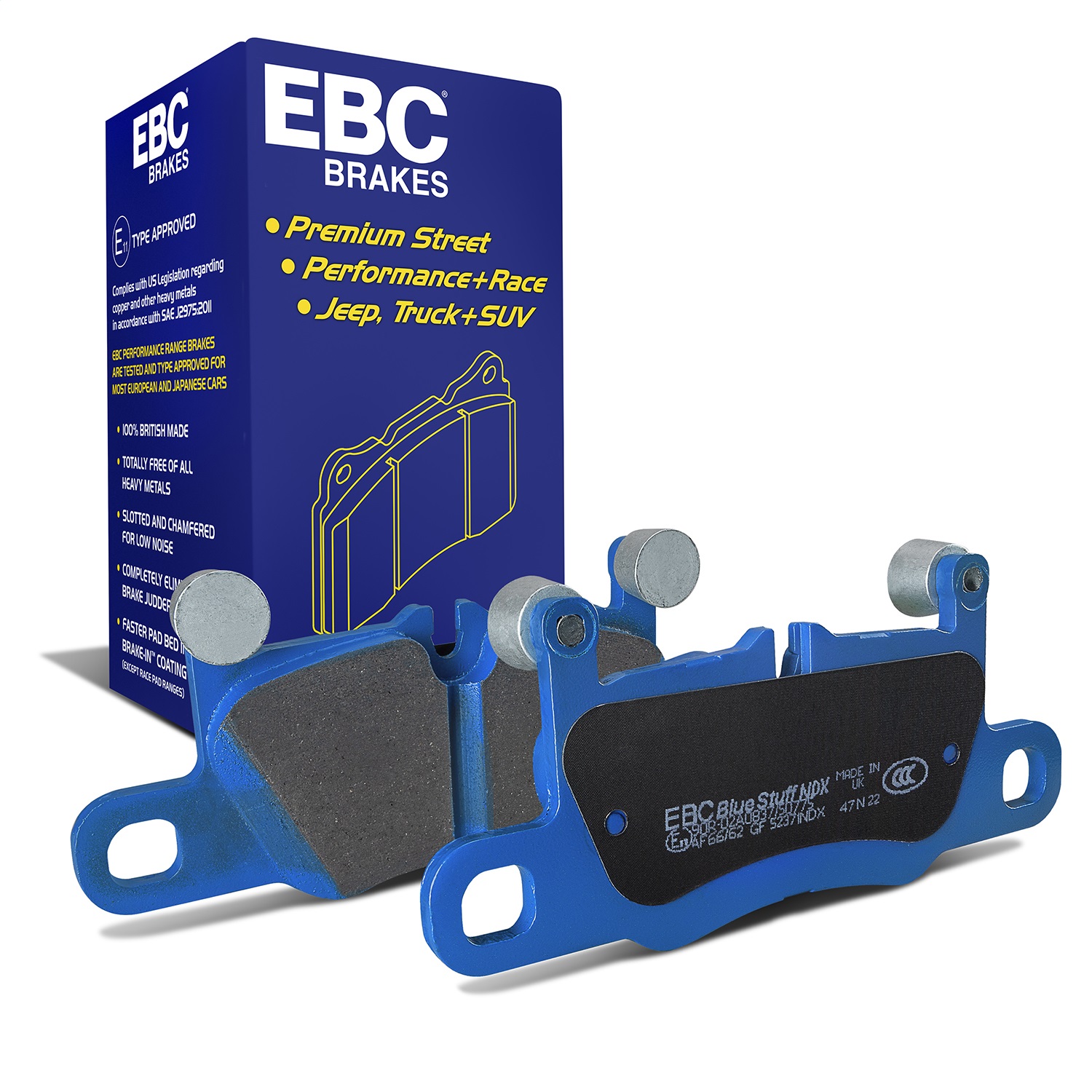 EBC Brakes DP52371NDX Bluestuff NDX Full Race Brake Pads Fits 17-23 911 Cayenne