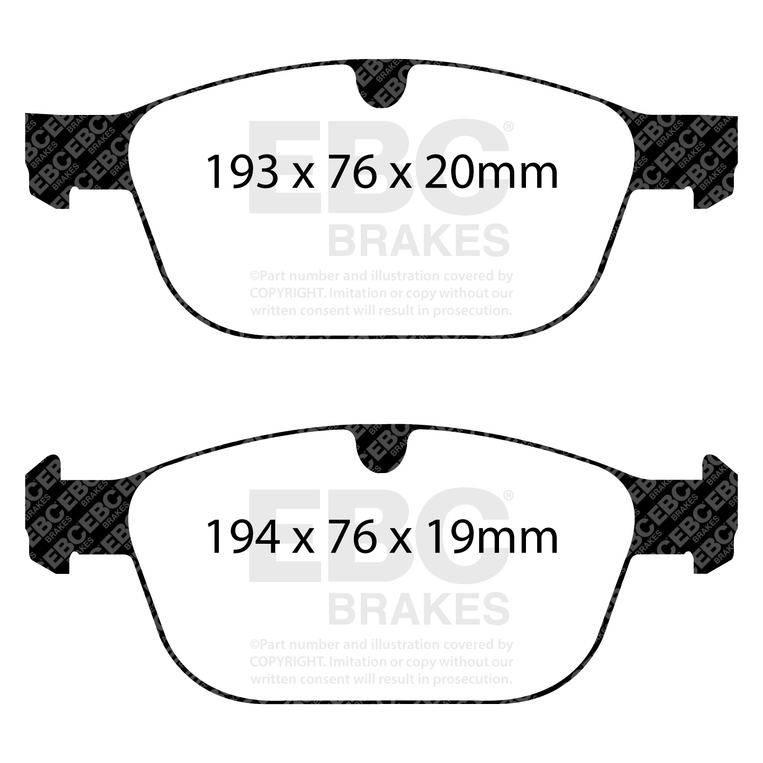 EBC Brakes DP32018C Redstuff Ceramic Low Dust Brake Pads Fits 10-14 XC60 XC90