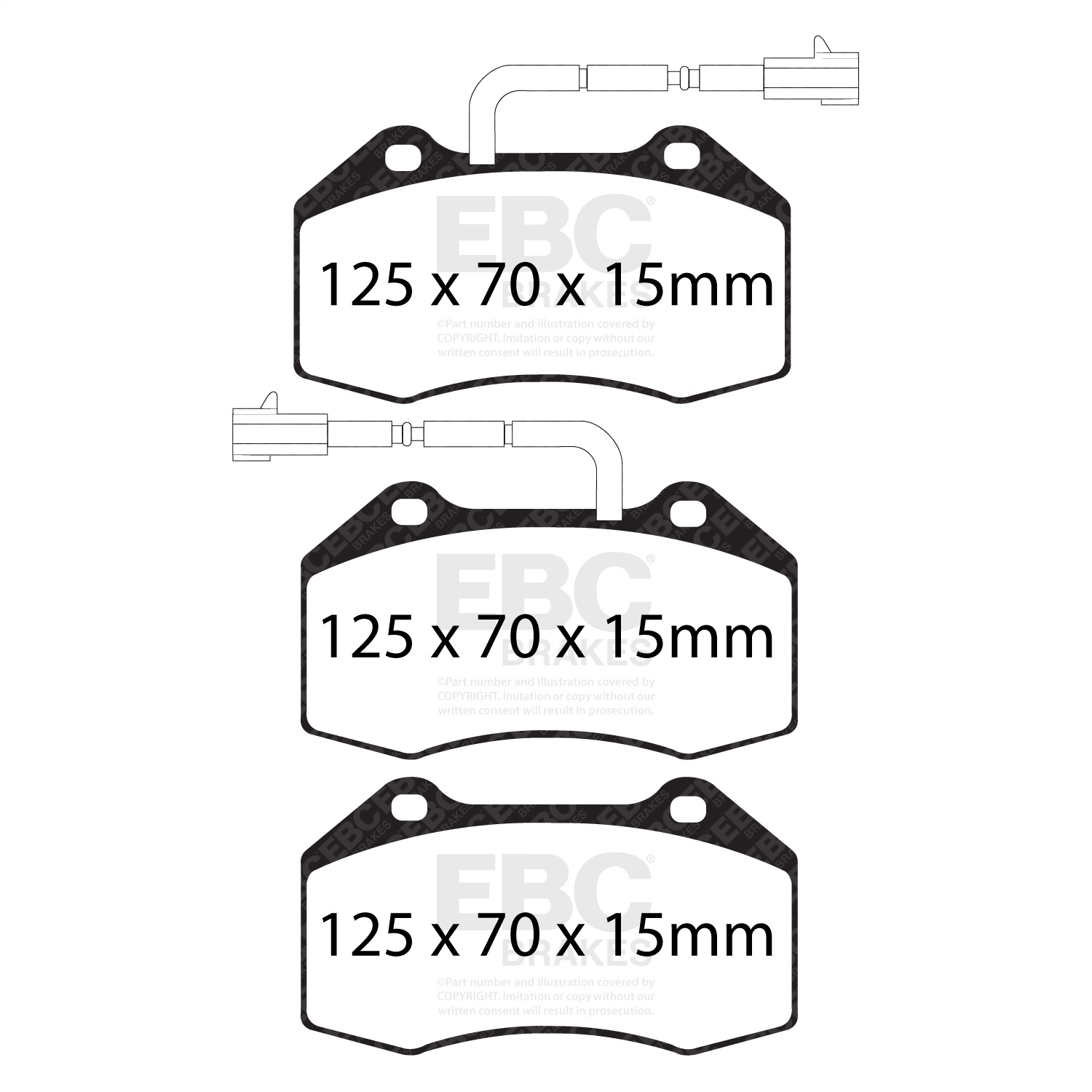 EBC Brakes DP42021/2R Yellowstuff Street And Track Brake Pads Fits 15-20 4C