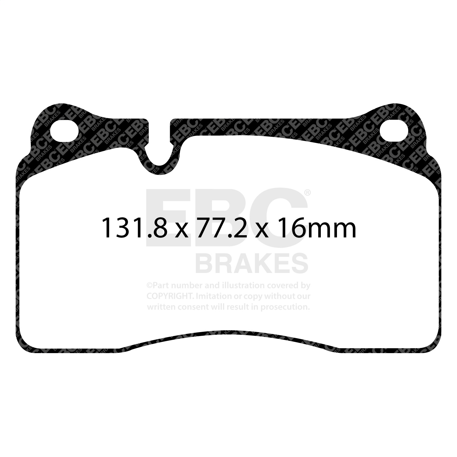 EBC DP32070C - Redstuff Ceramic Low Dust Front Brake Pads