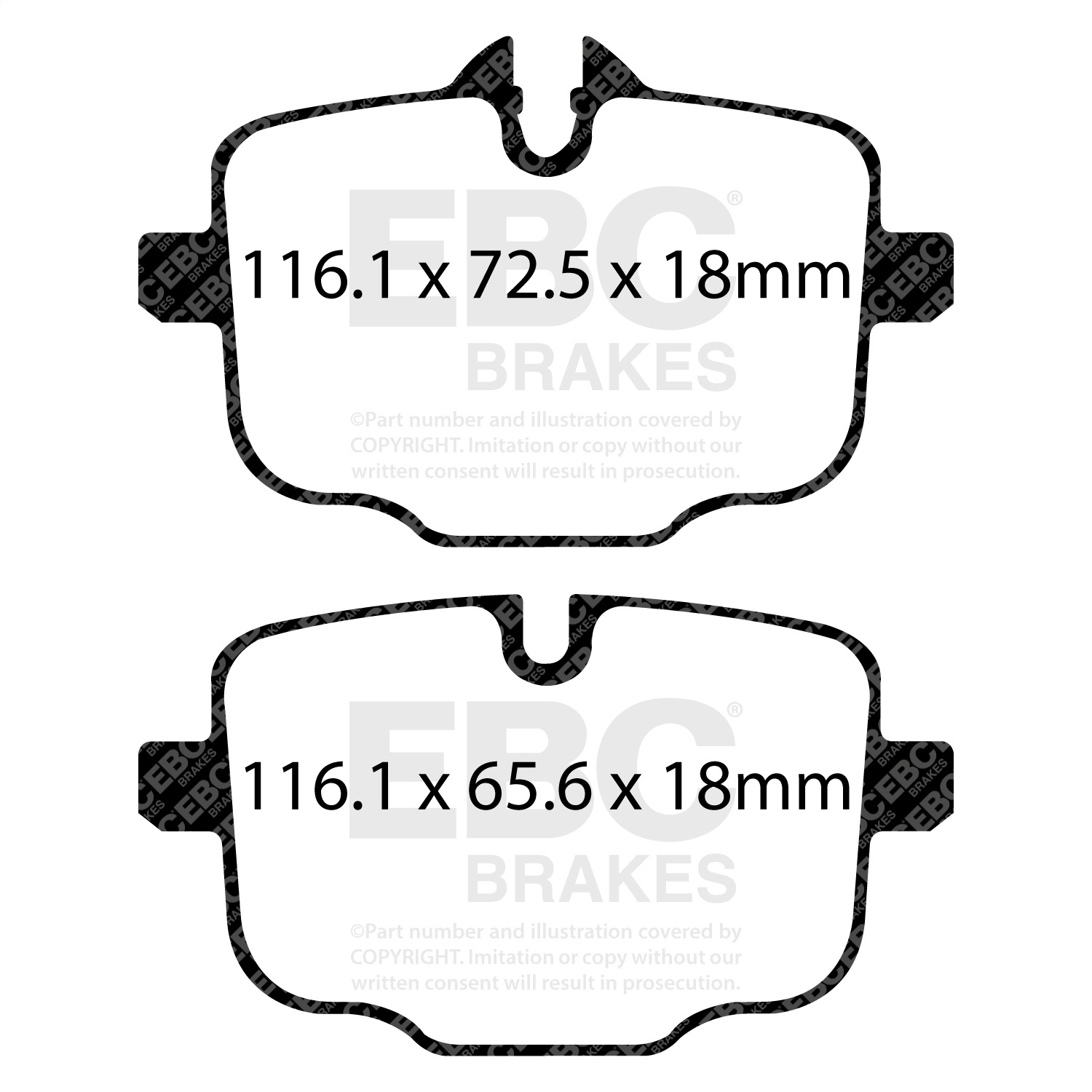 EBC DP32089C - Redstuff Ceramic Low Dust Rear Brake Pads