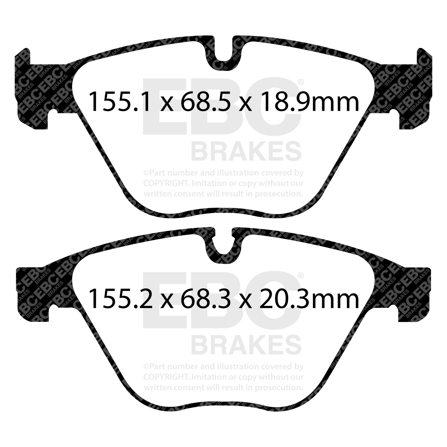 EBC BRAKES YELLOWSTUFF PADS-DP42103R-Front