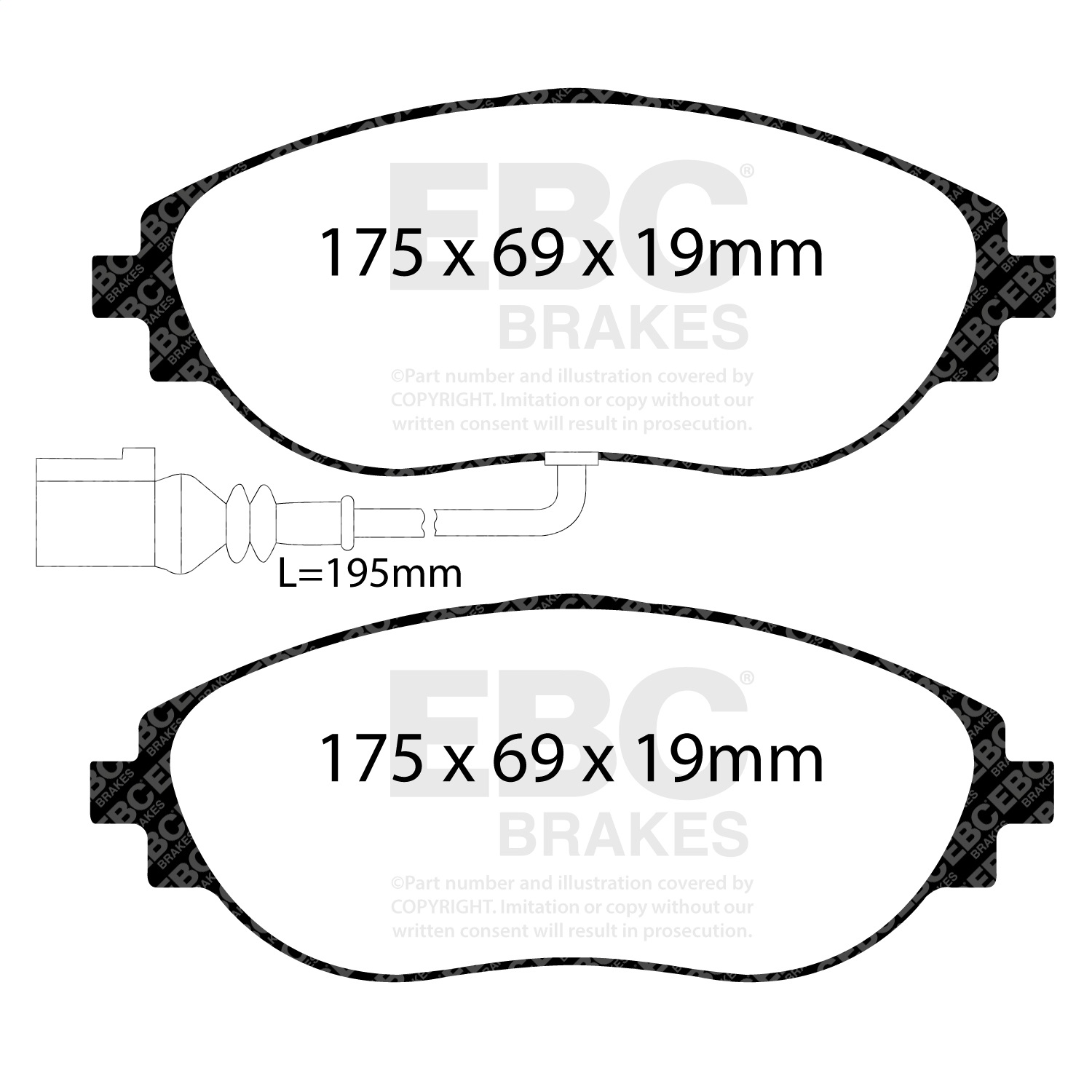 EBC BRAKES REDSTUFF CERAMIC PADS-DP32127C-Front