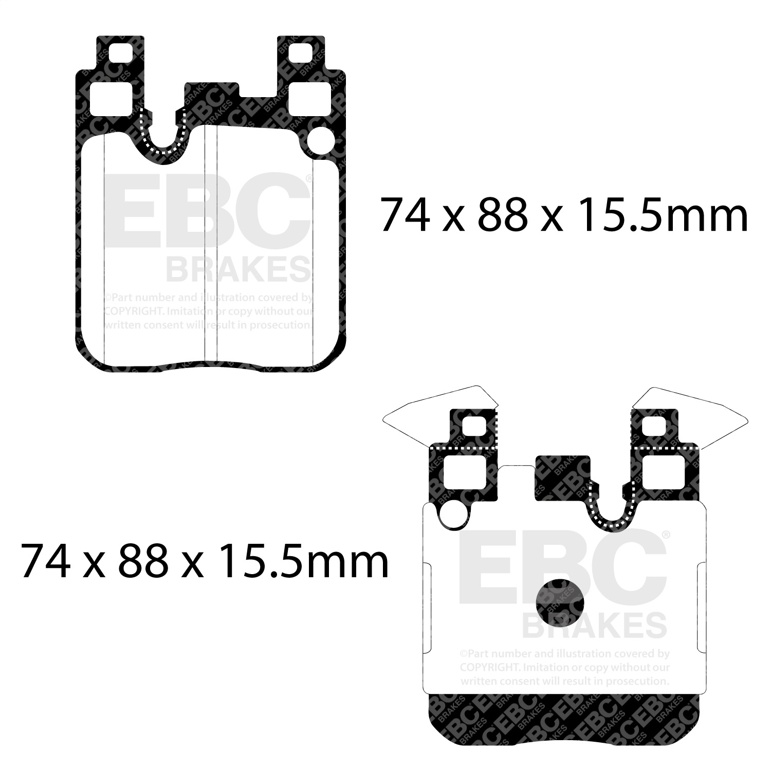 EBC DP32133C - Redstuff Ceramic Low Dust Rear Brake Pads