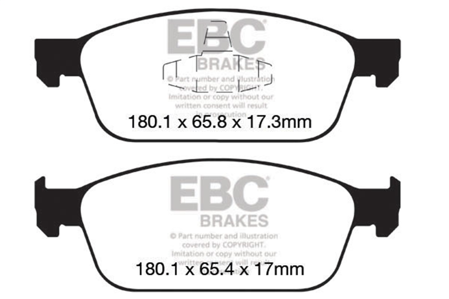 EBC Brakes DP32145C Redstuff Ceramic Low Dust Brake Pads Fits 13-18 Focus MKC