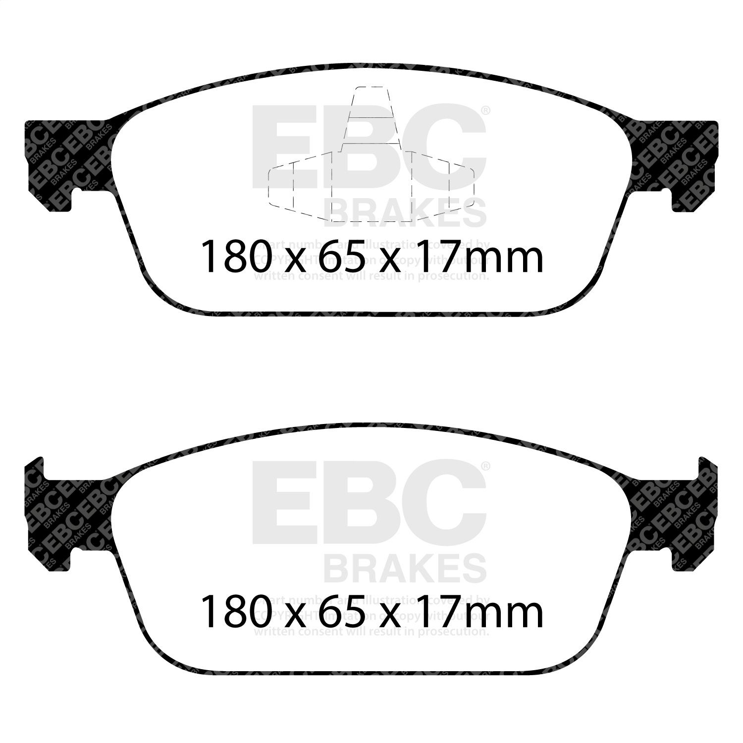 EBC Brakes DP32145C Redstuff Ceramic Low Dust Brake Pads Fits 13-18 Focus MKC