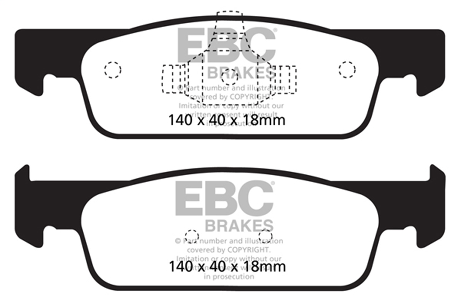EBC Brakes DP42146R Yellowstuff Street And Track Brake Pads Fits 16-17 Fortwo