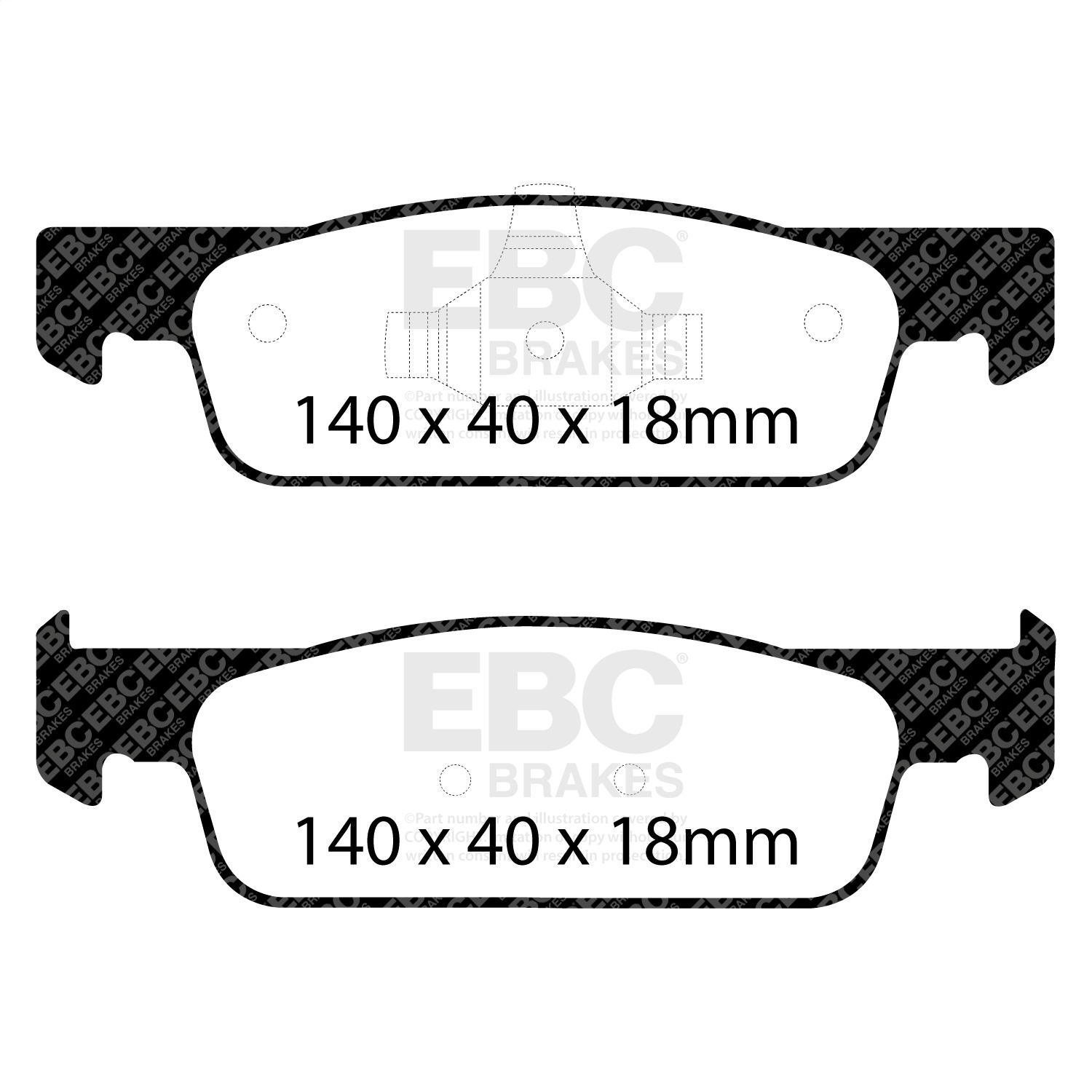 EBC Brakes DP42146R Yellowstuff Street And Track Brake Pads Fits 16-17 Fortwo