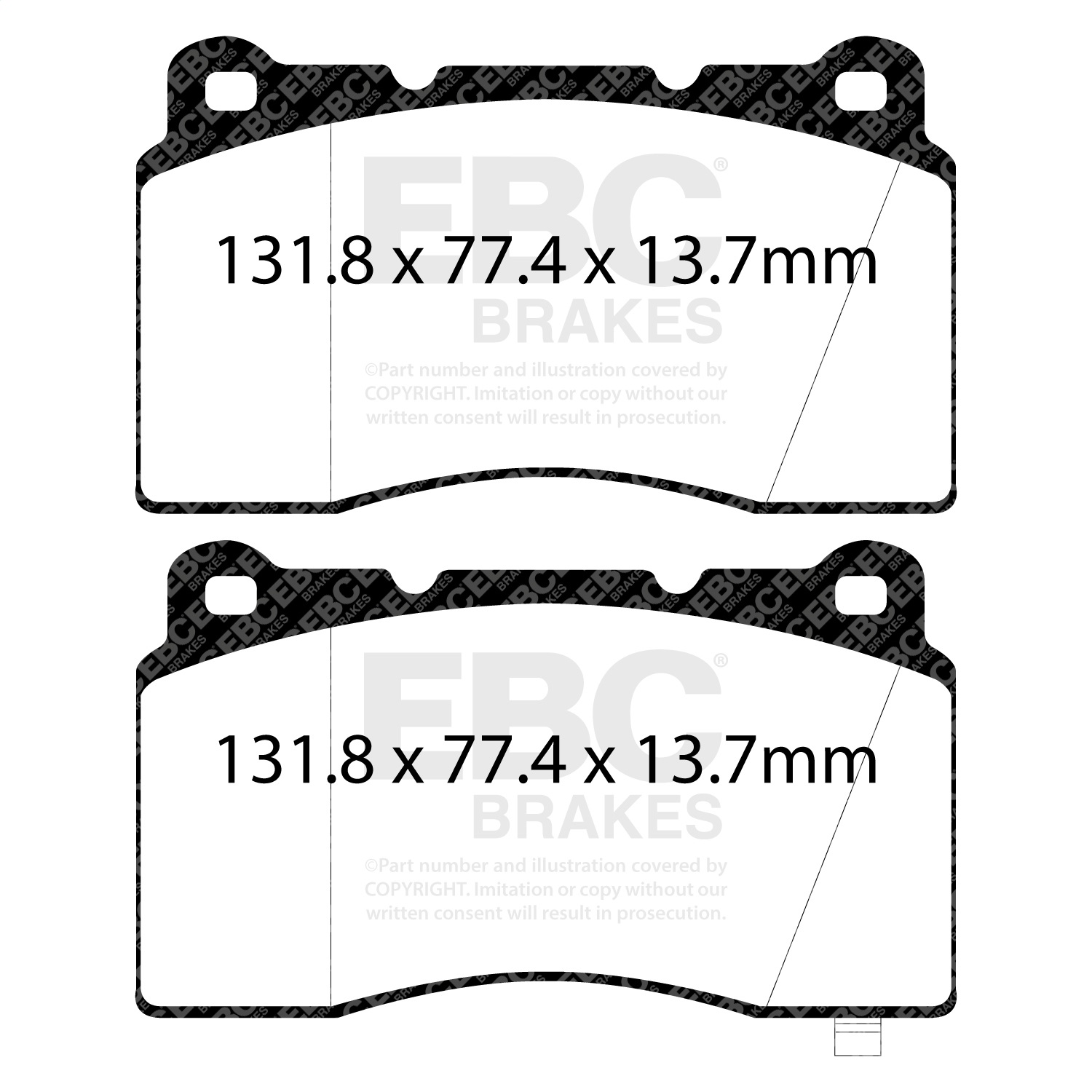 EBC DP32147C - Redstuff Ceramic Low Dust Front Brake Pads