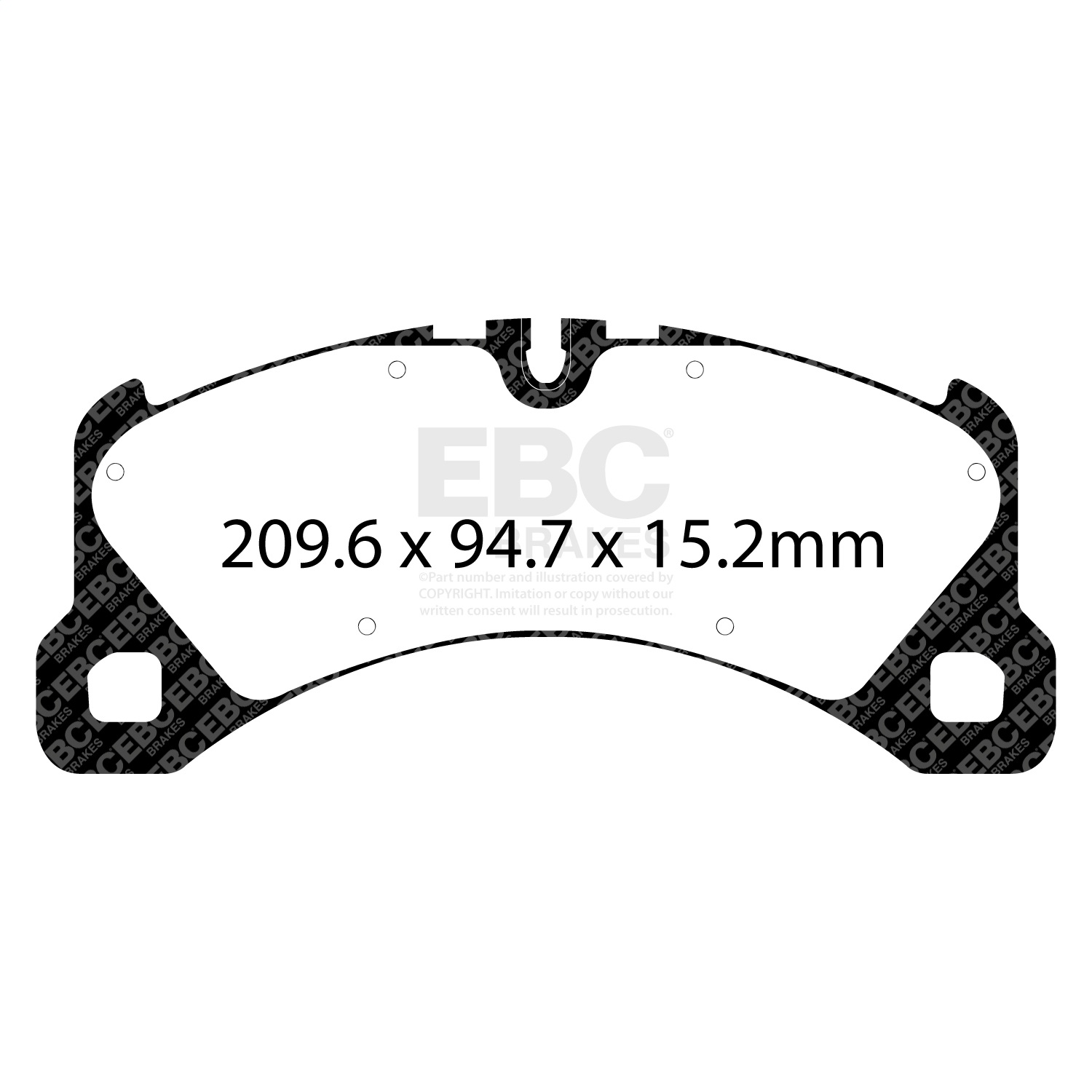 EBC Brakes DP42203R Yellowstuff Street And Track Brake Pads Fits Macan Panamera