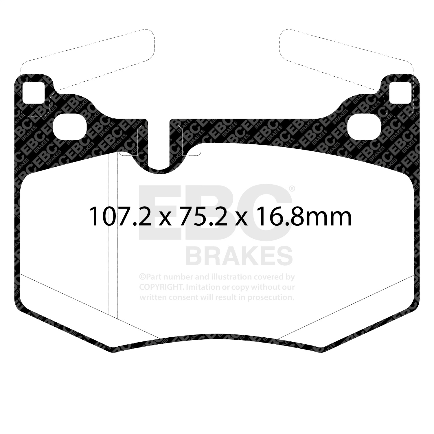 EBC Brakes DP42261R Yellowstuff Street And Track Brake Pads Fits 15-23 GS F RC F