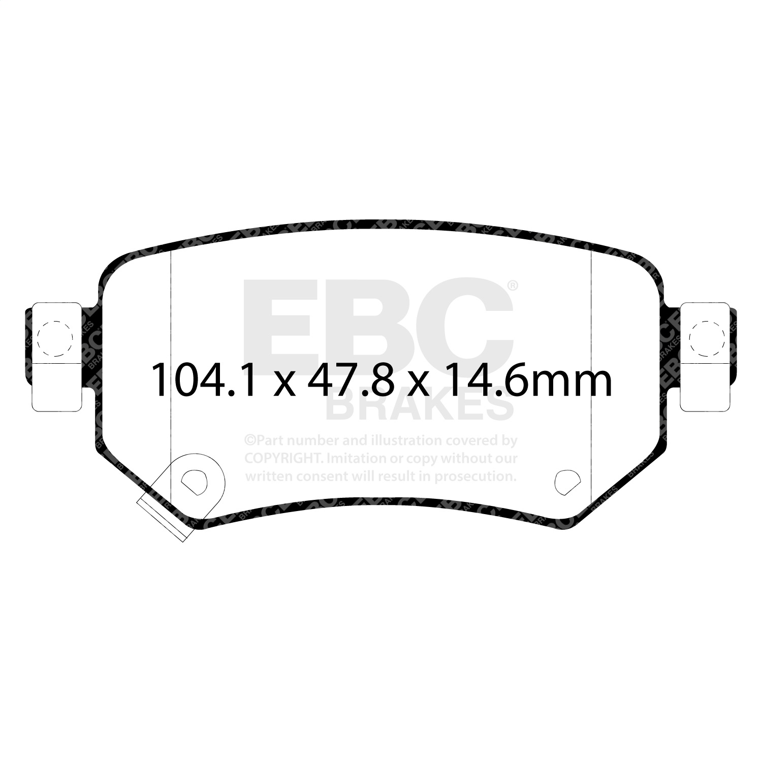 EBC Brakes DP32287C Redstuff Ceramic Low Dust Brake Pads Fits 16-21 6