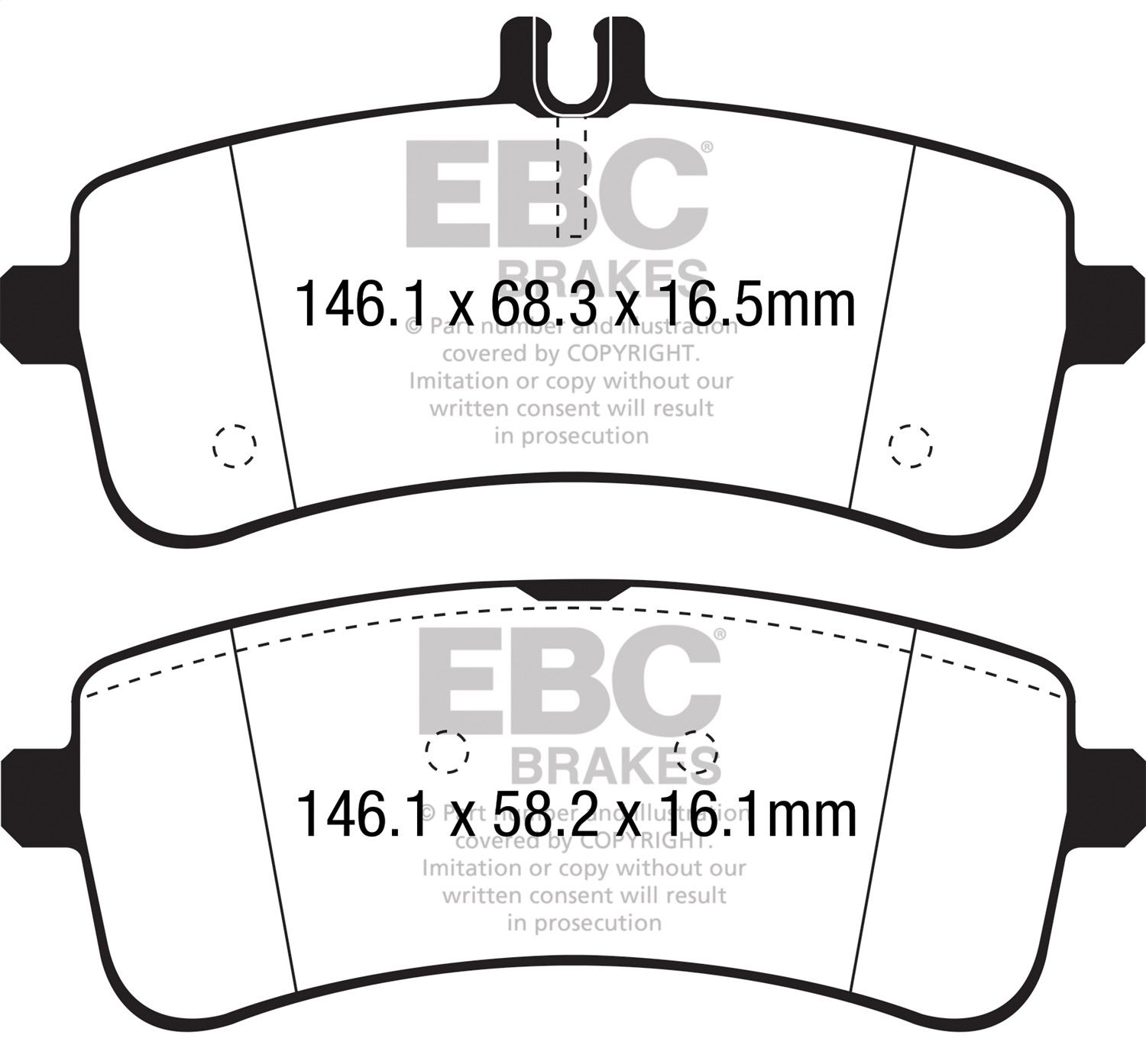 EBC Brakes DP32350C Redstuff Ceramic Low Dust Brake Pads