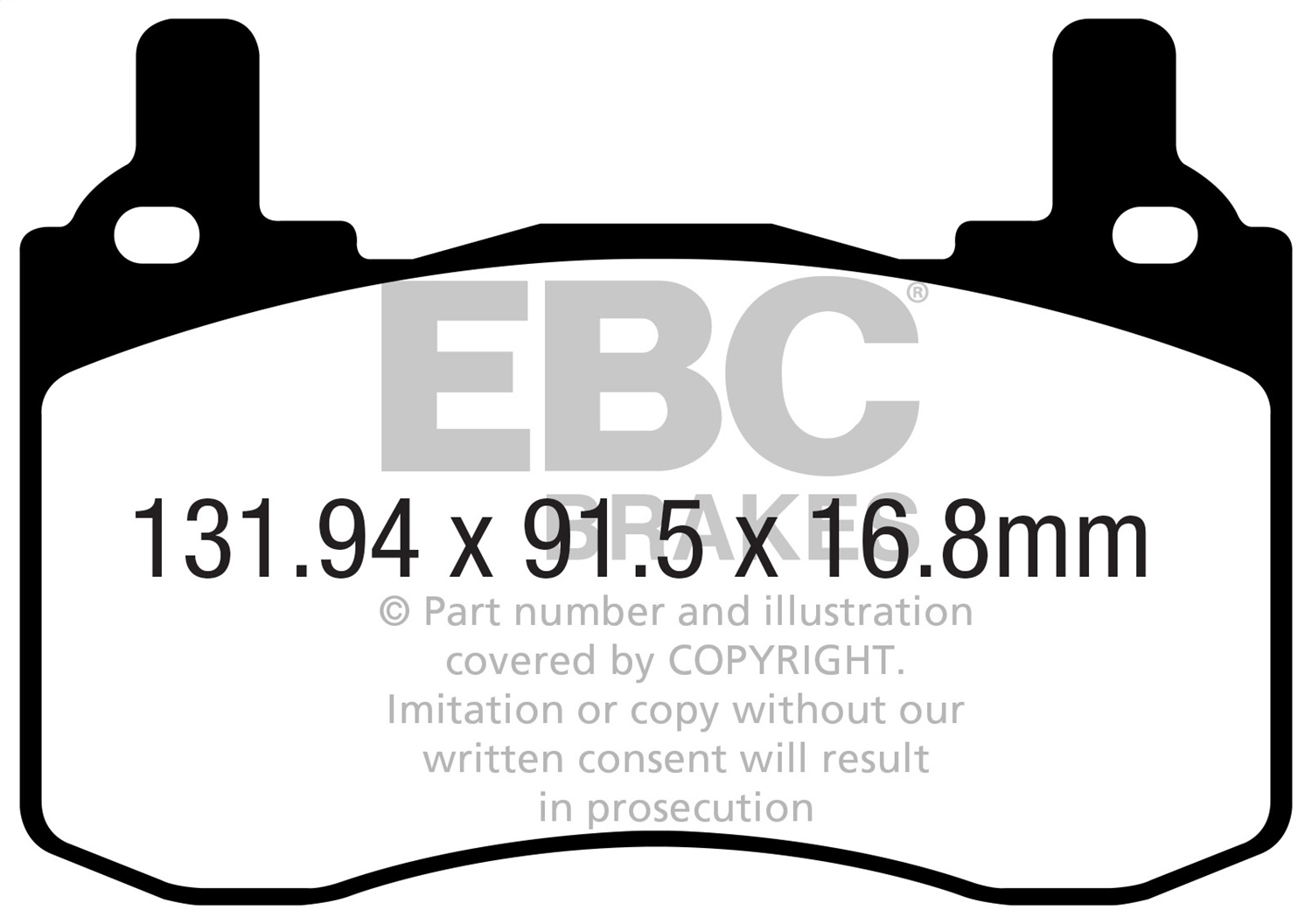 EBC Brakes DP52357NDX Bluestuff NDX Full Race Brake Pads Fits 18-23 G70 Stinger