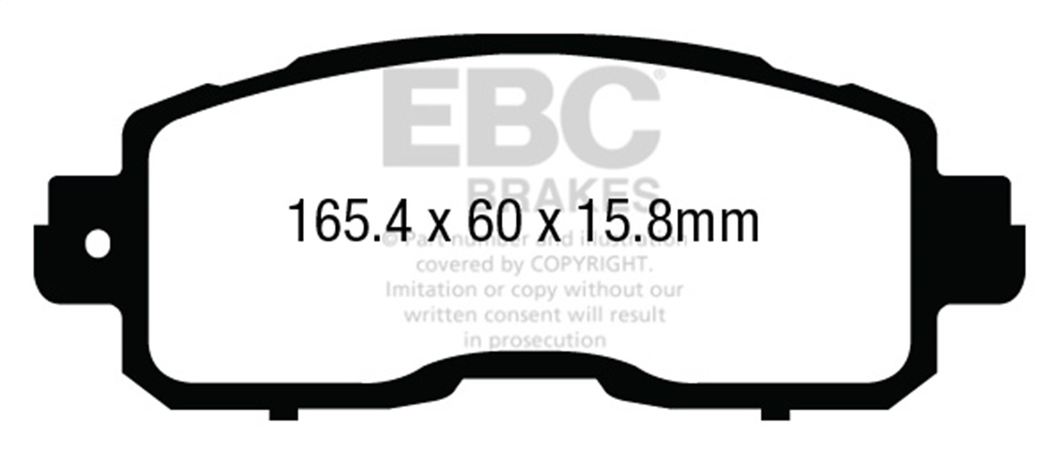 EBC Brakes DP43011R Yellowstuff Street And Track Brake Pads Fits 13-23 Altima