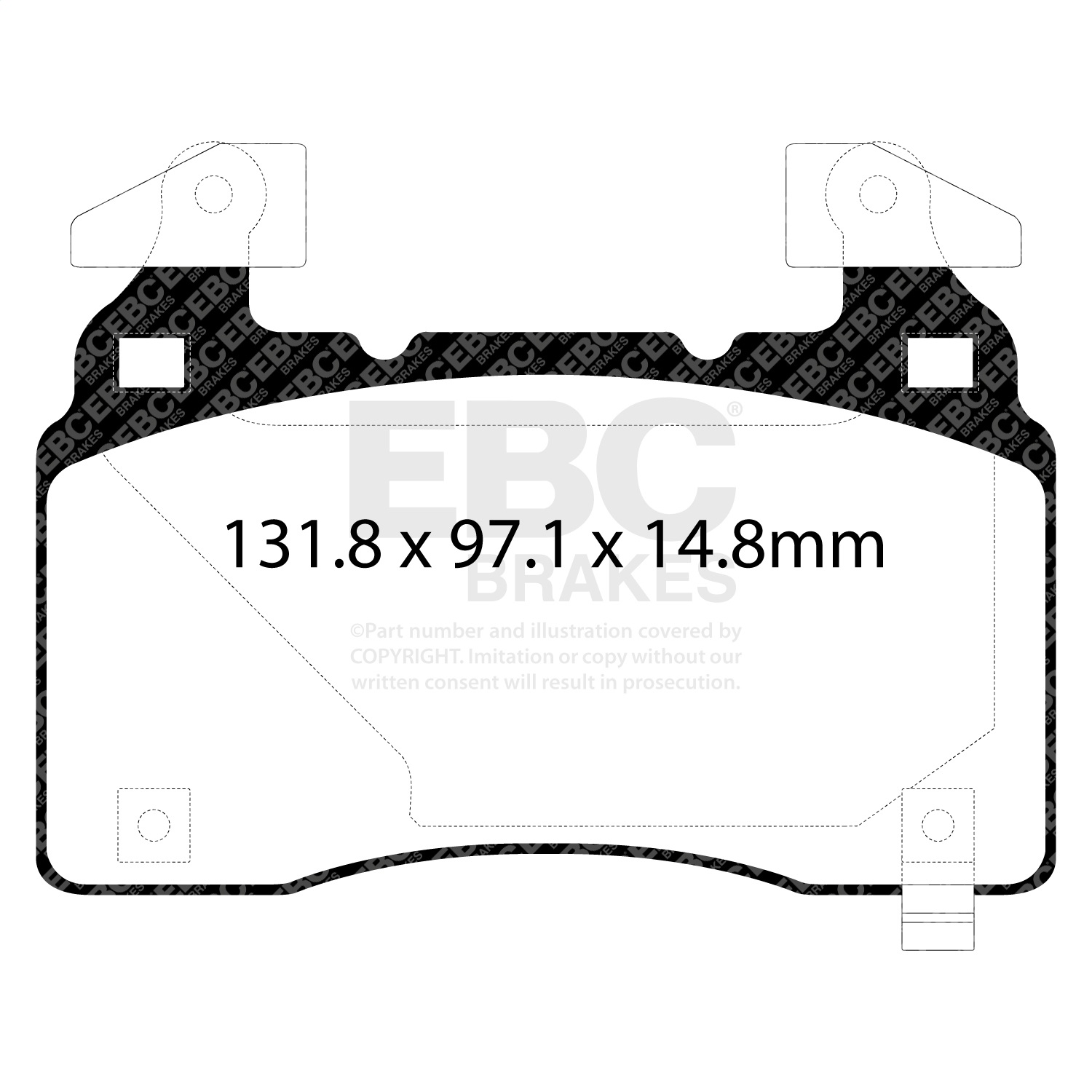 EBC Brakes DP33028C Redstuff Ceramic Low Dust Brake Pads