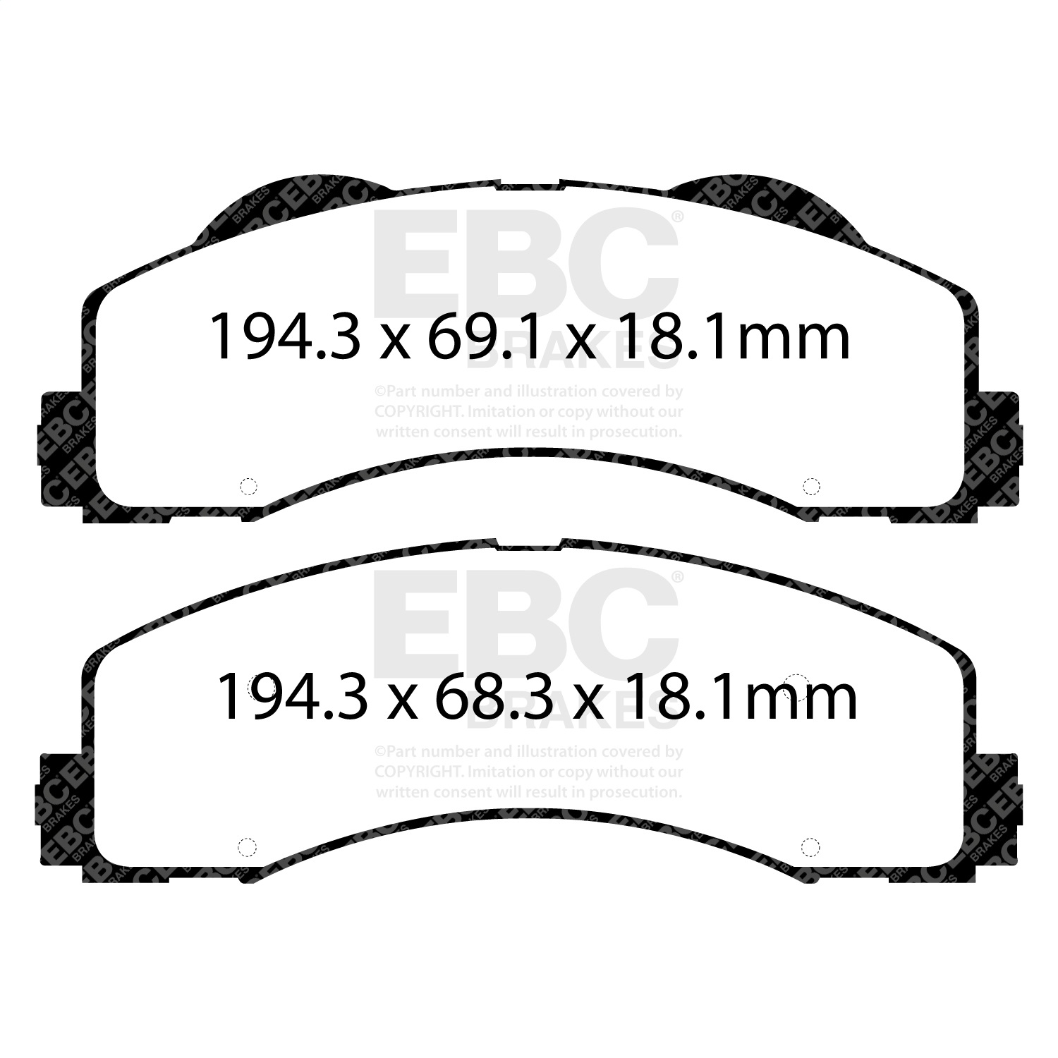 EBC ED93034 Extra Duty Pads - Front