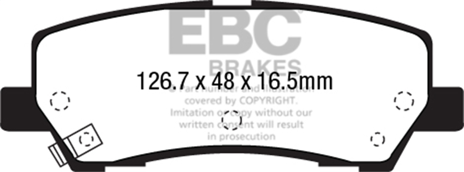 EBC Brakes DP43041R Yellowstuff Street And Track Brake Pads Fits 15-23 Mustang