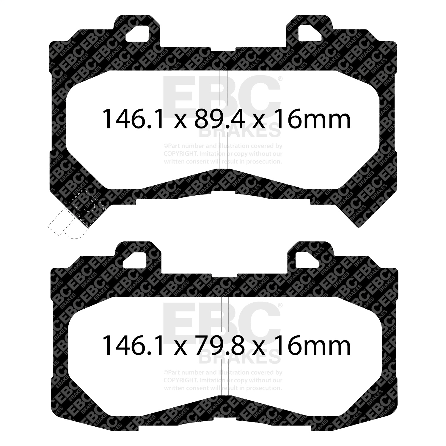 EBC DP63044 Greenstuff 6K Pads - Front