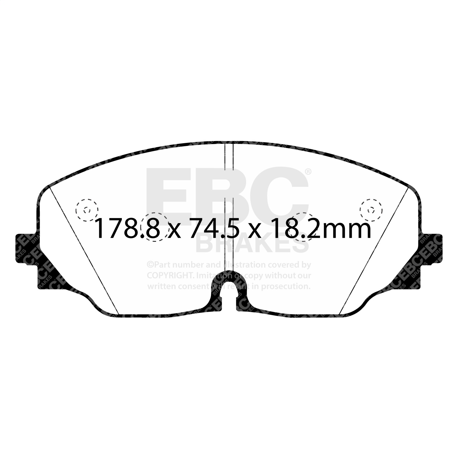 EBC Brakes UD2074 Ultimax  Brake Pads Fits 18-25 Atlas Atlas Cross Sport