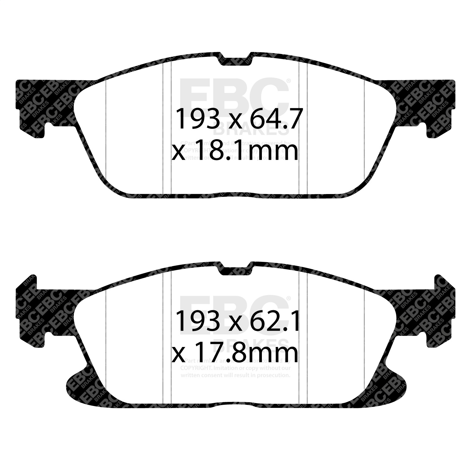 EBC Brakes - DP43100R - Disc Brake Pad